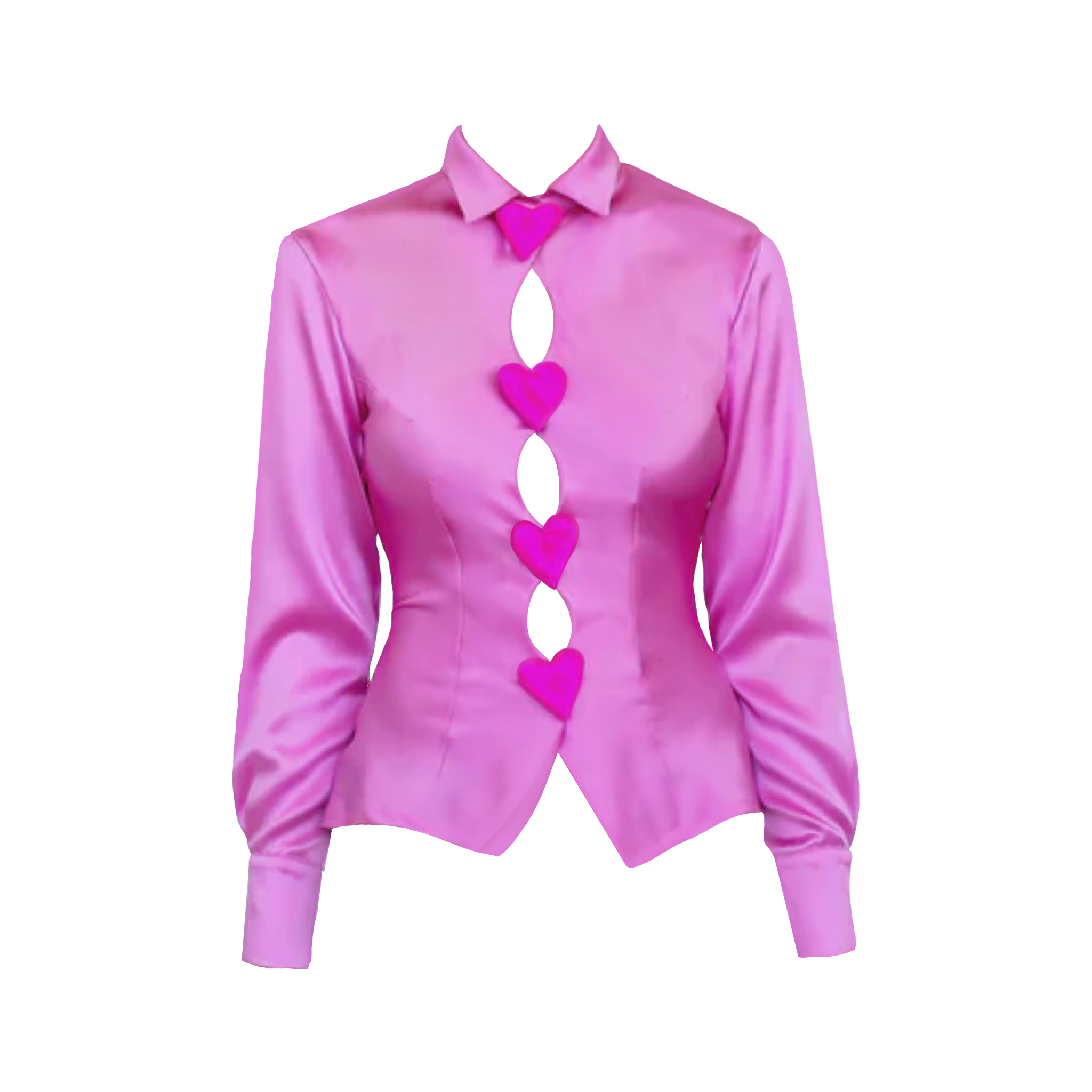 Pink silk 2024 button up shirt
