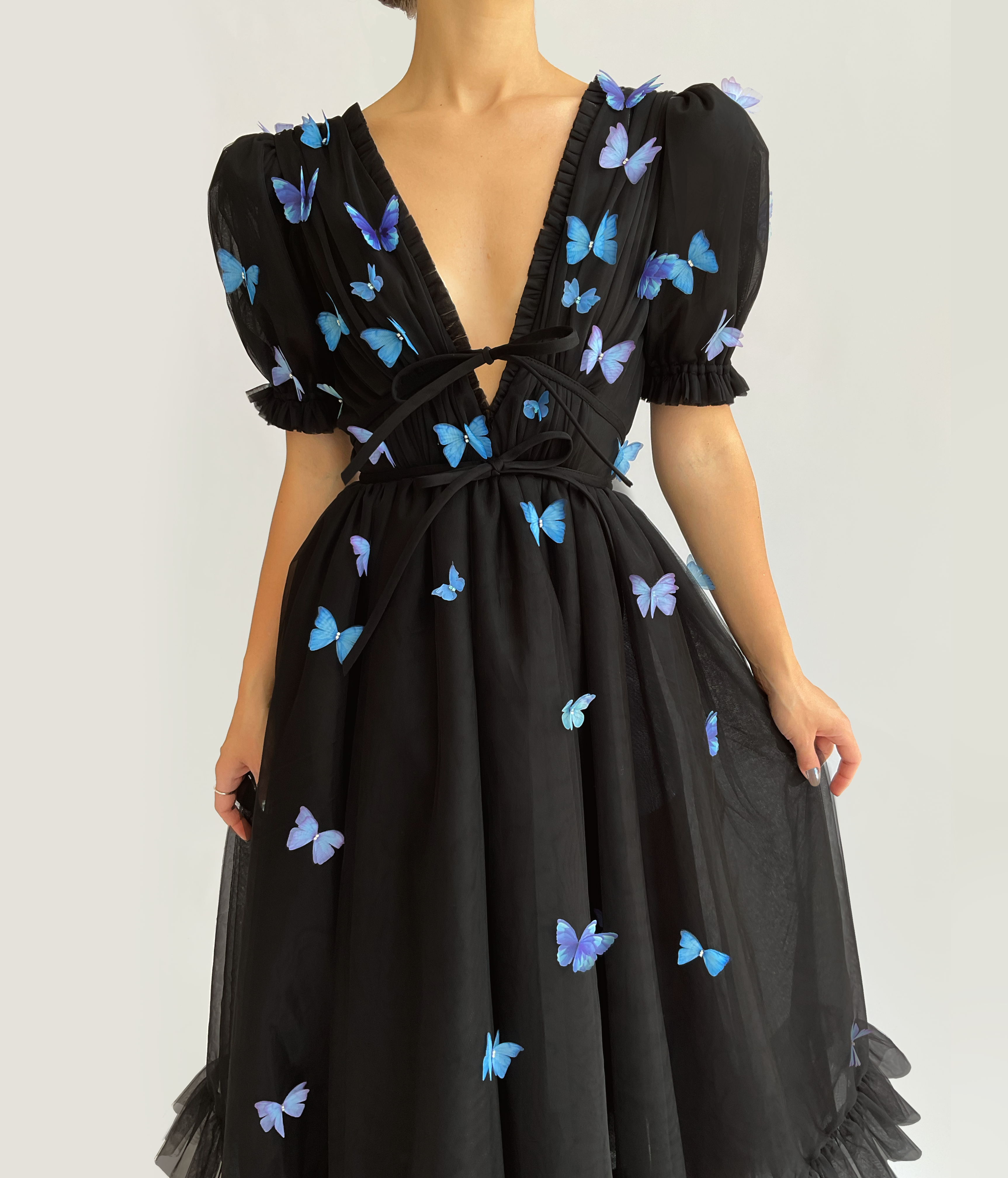 Embroidered butterfly dress best sale