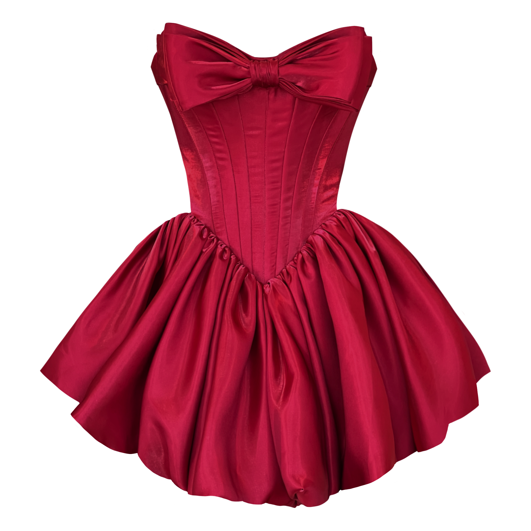 Red mini dress with a large bow