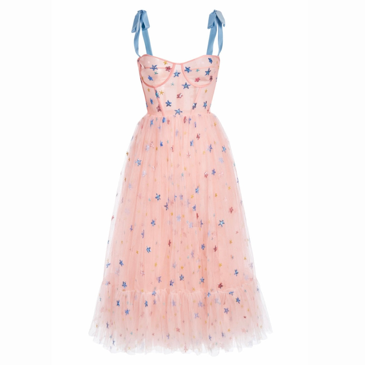 Pink Sky Midi Dress