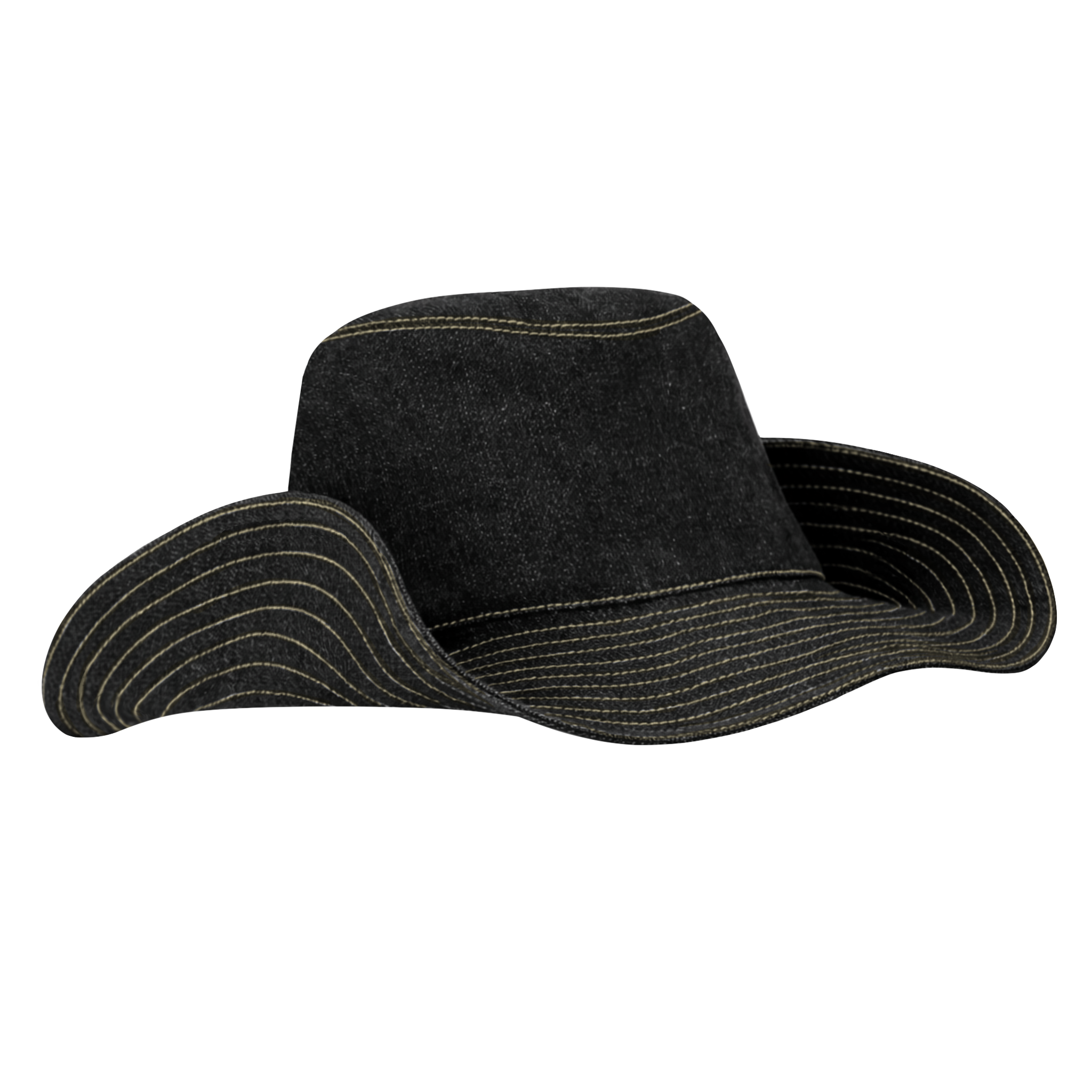 Black Denim Cowboy Hat