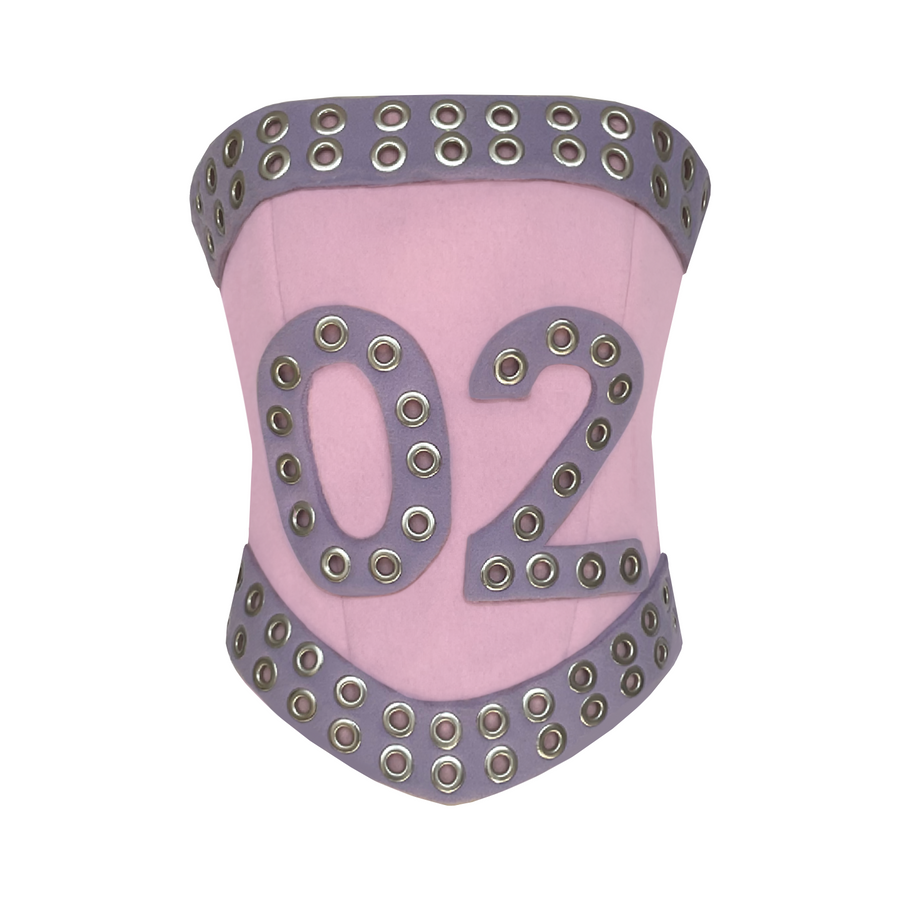 Pink and purple corset with numbers