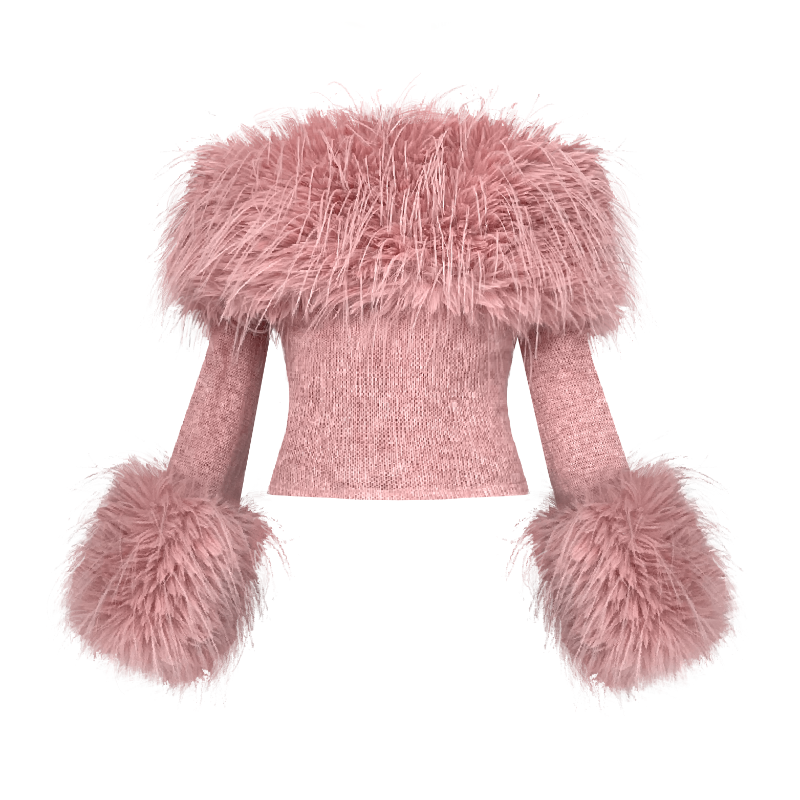 Pink Fur Top – Lirika Matoshi