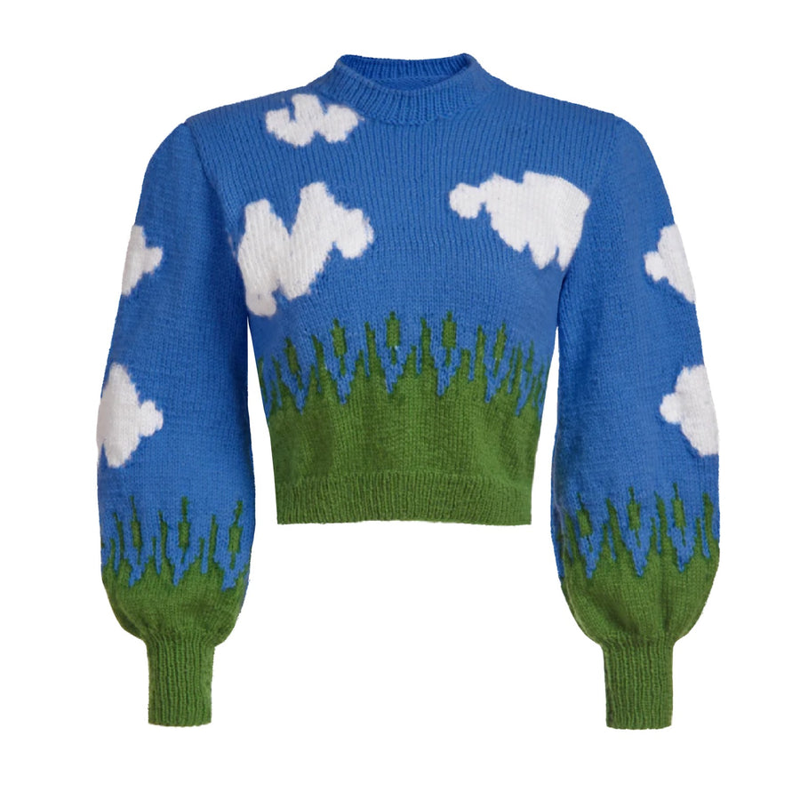 Cloud hand knitted sweater