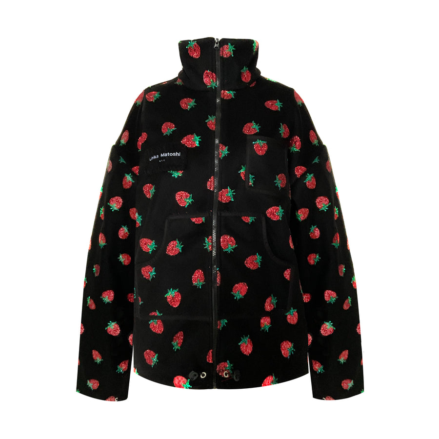 Black Strawberry Wool Jacket