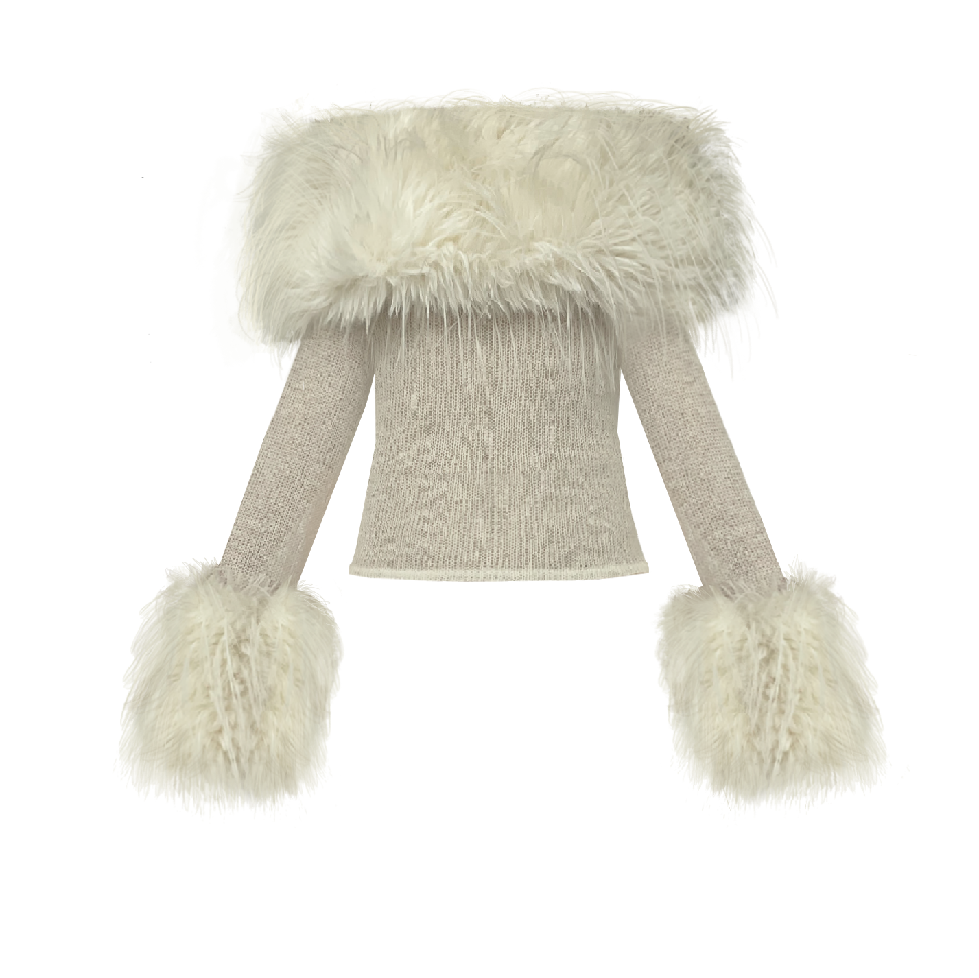 White Fur Top