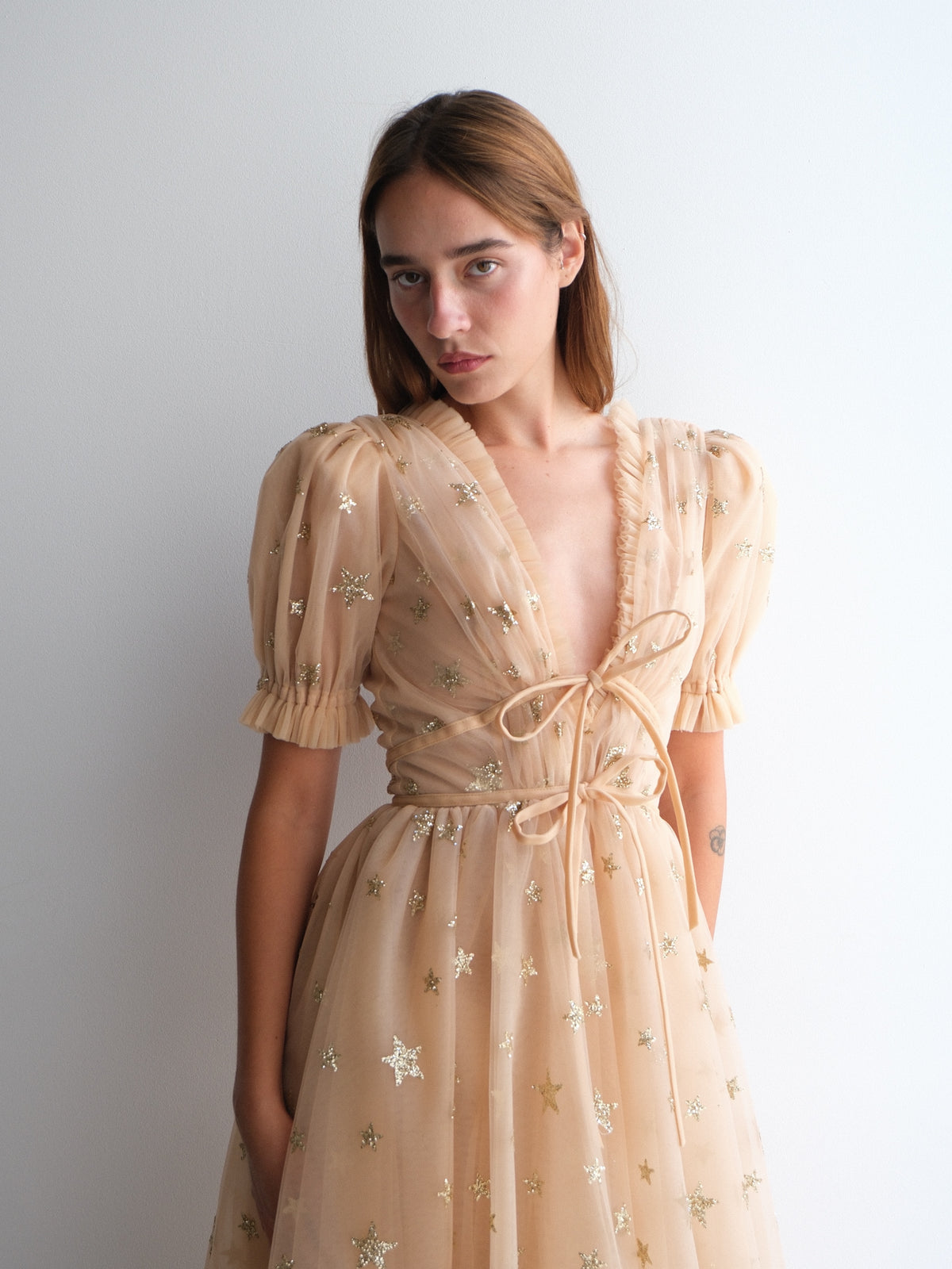 Gold Starry Midi Dress