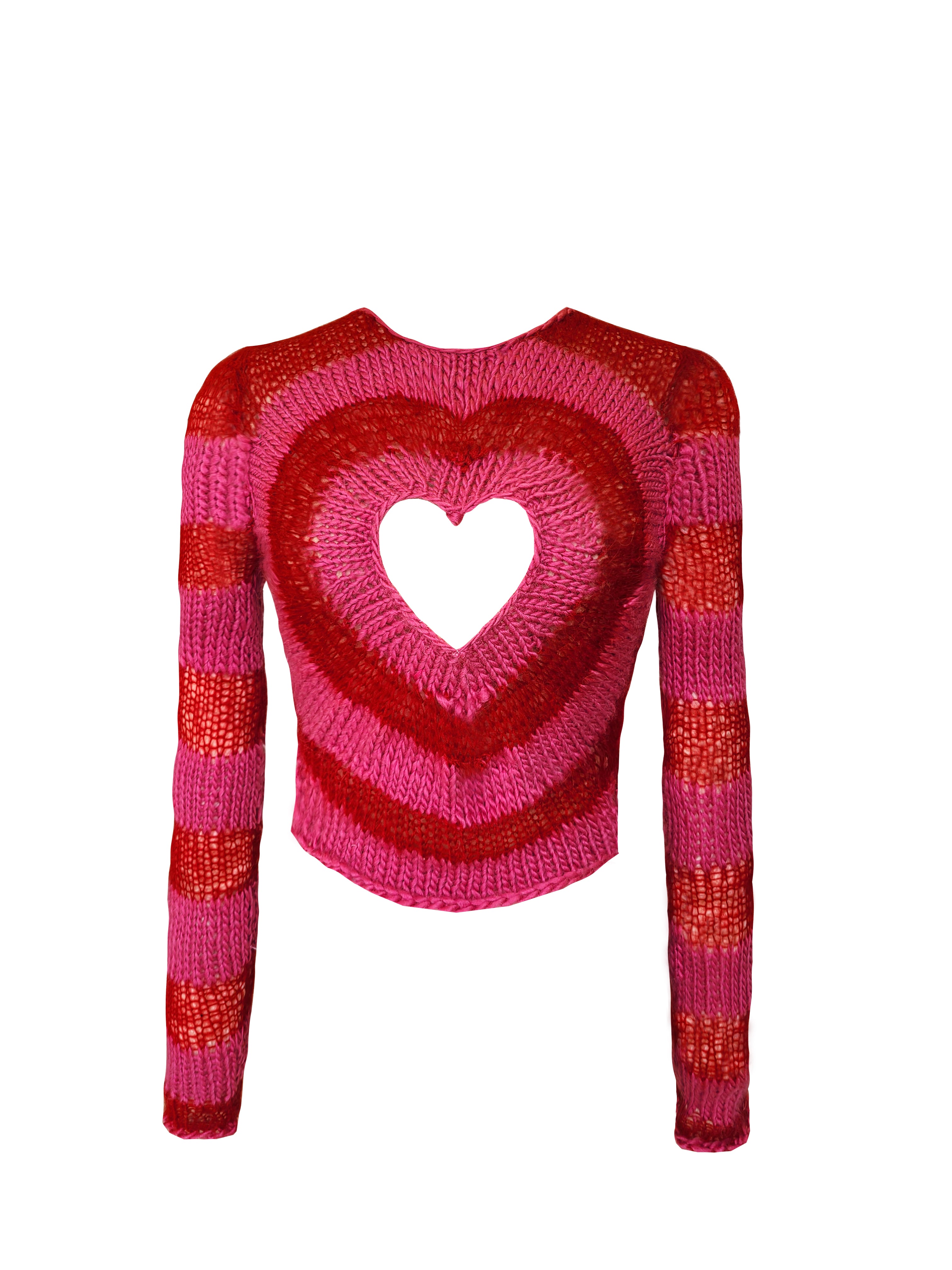Turtleneck Heart Cut Out Sweater