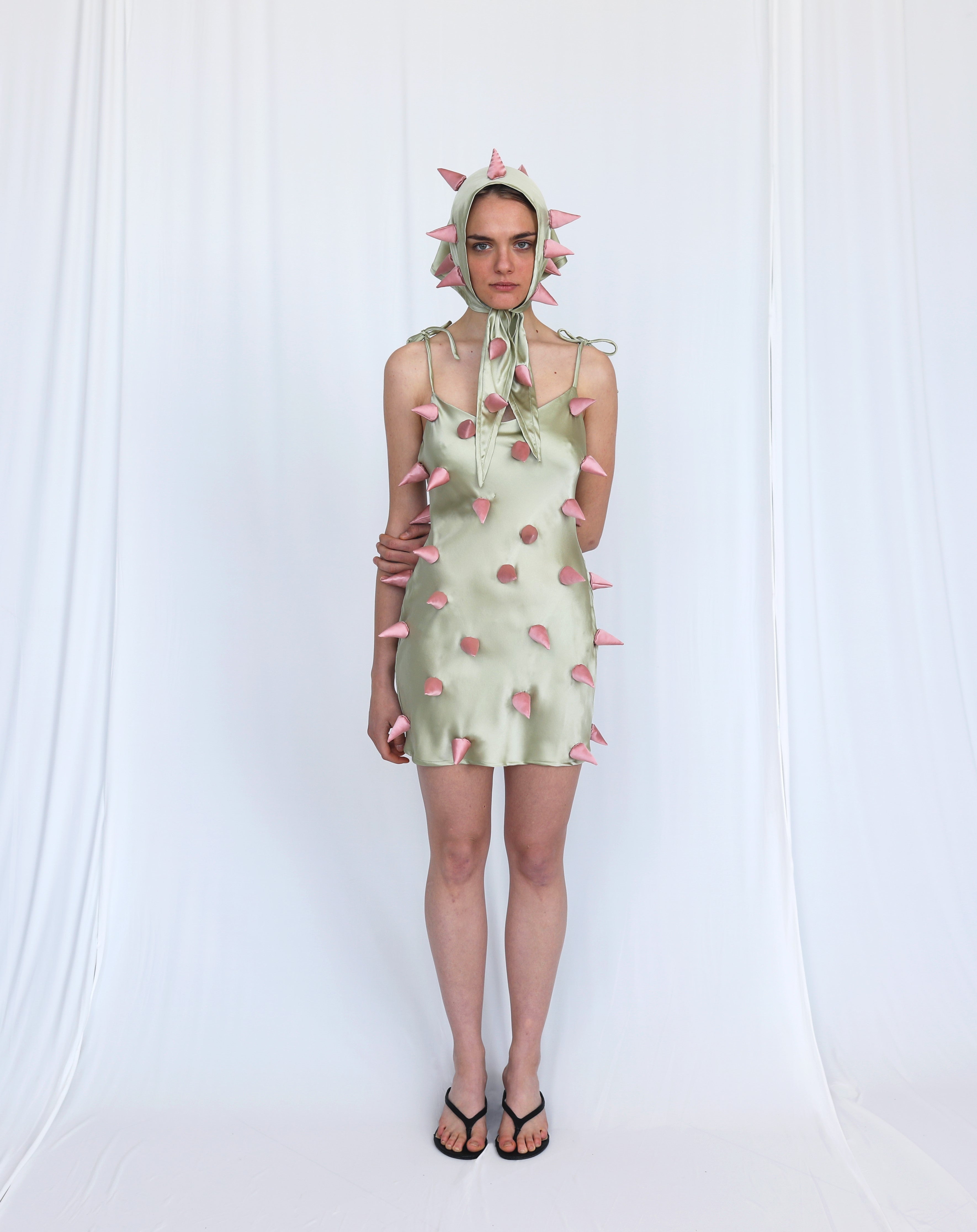 Green Silk Thorn Dress