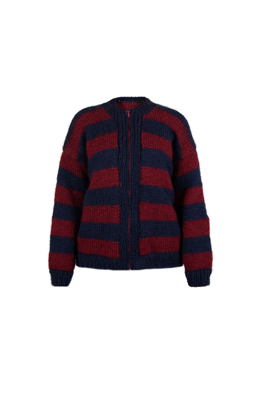 Stripe Sweater Burgundy