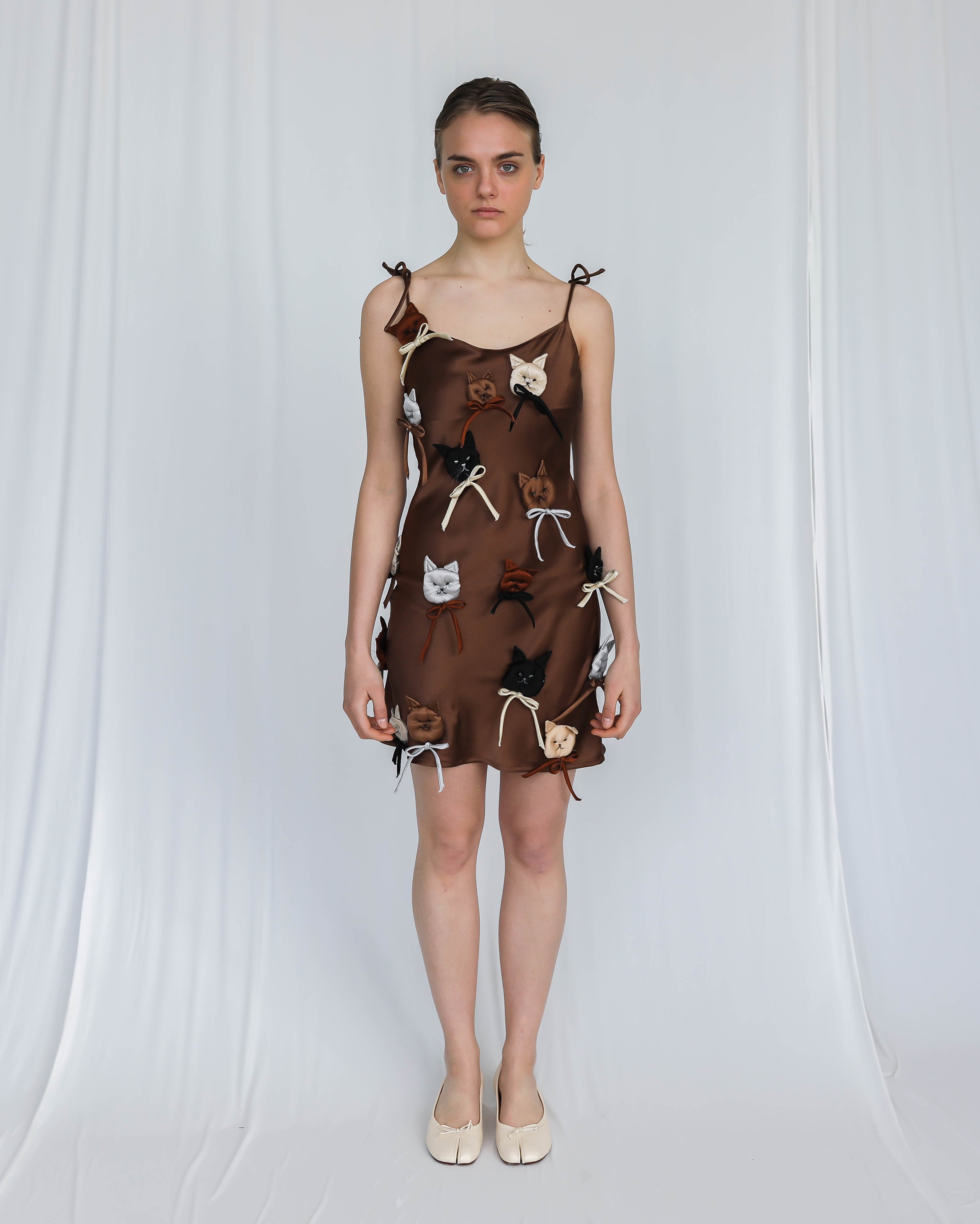 Cat Pillow Silk Dress