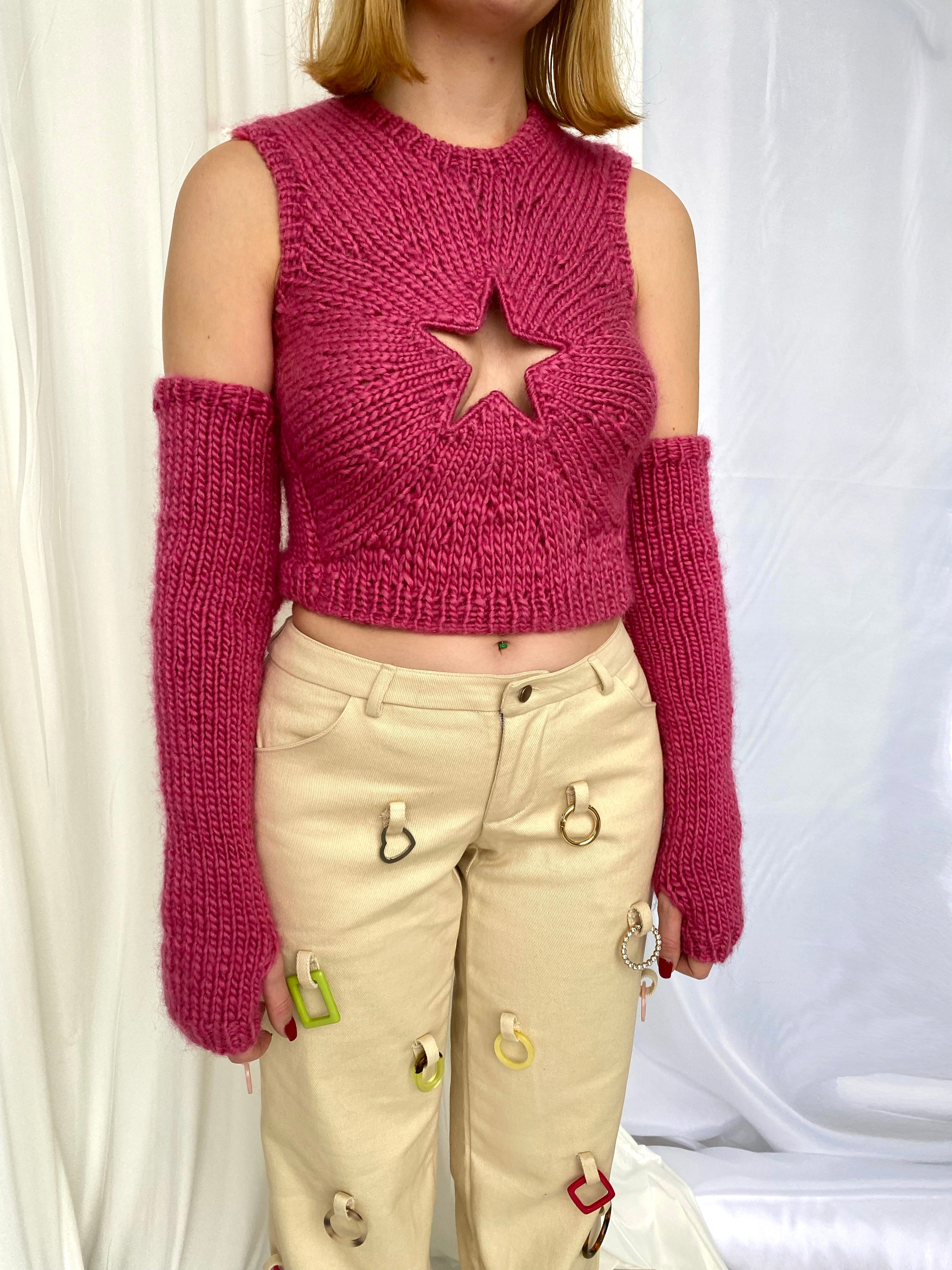 Star Cut Knit Sweater