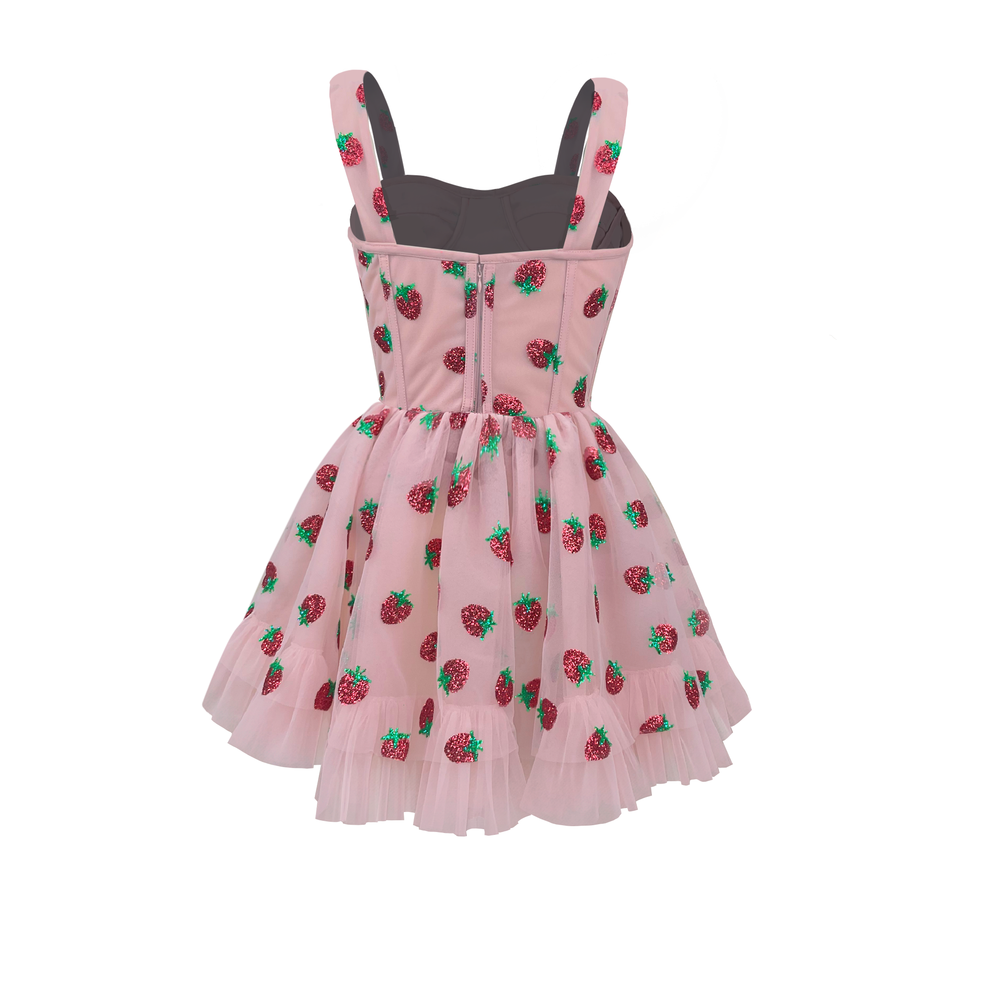 Corset Strawberry Mini Dress