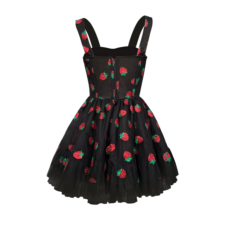 Corset Strawberry Mini Dress