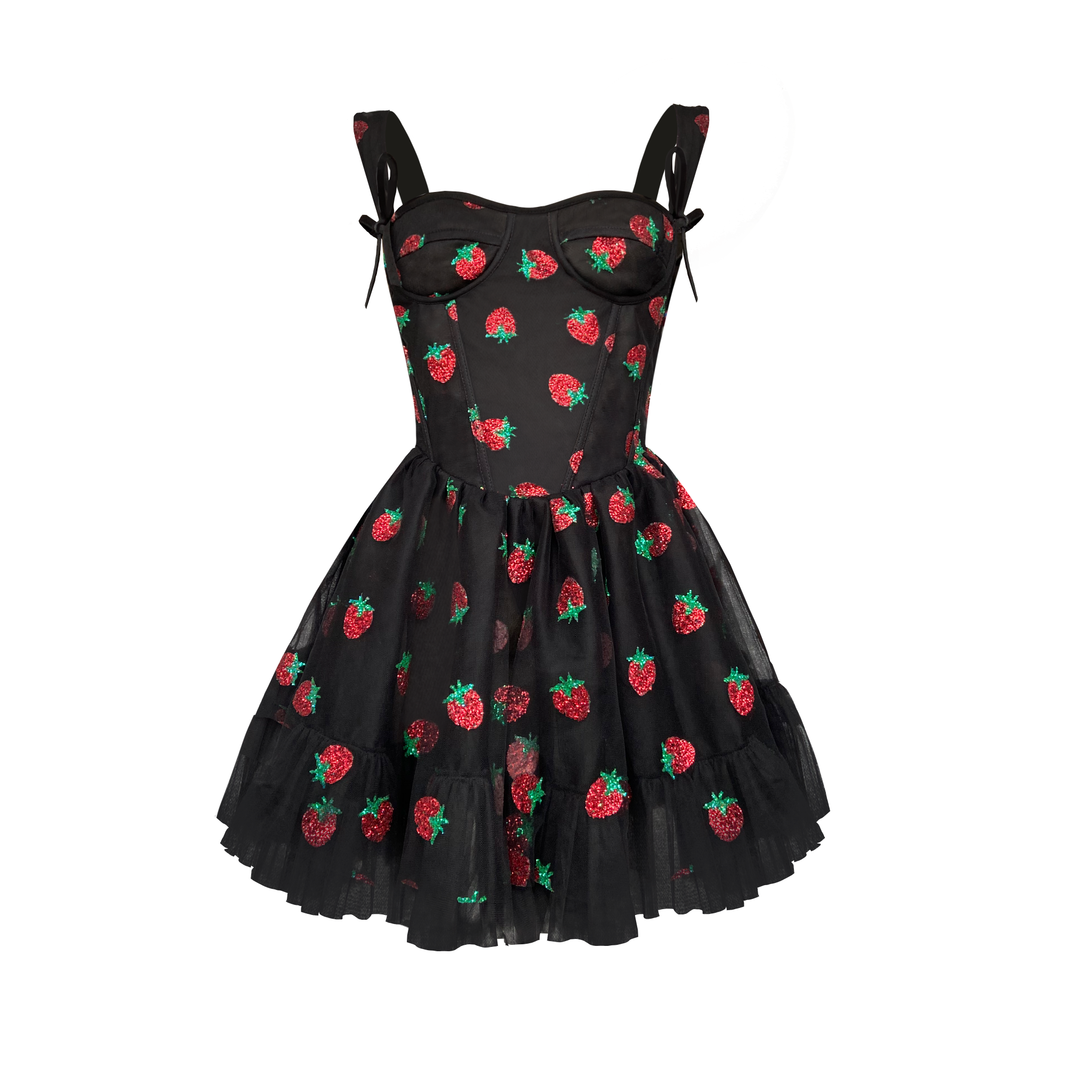 Corset Strawberry Mini Dress