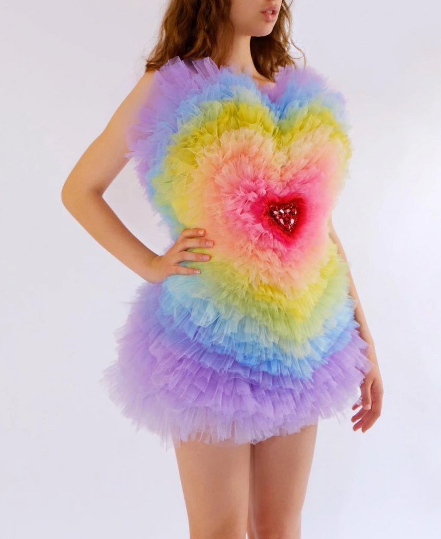 Rainbow Heart Dress