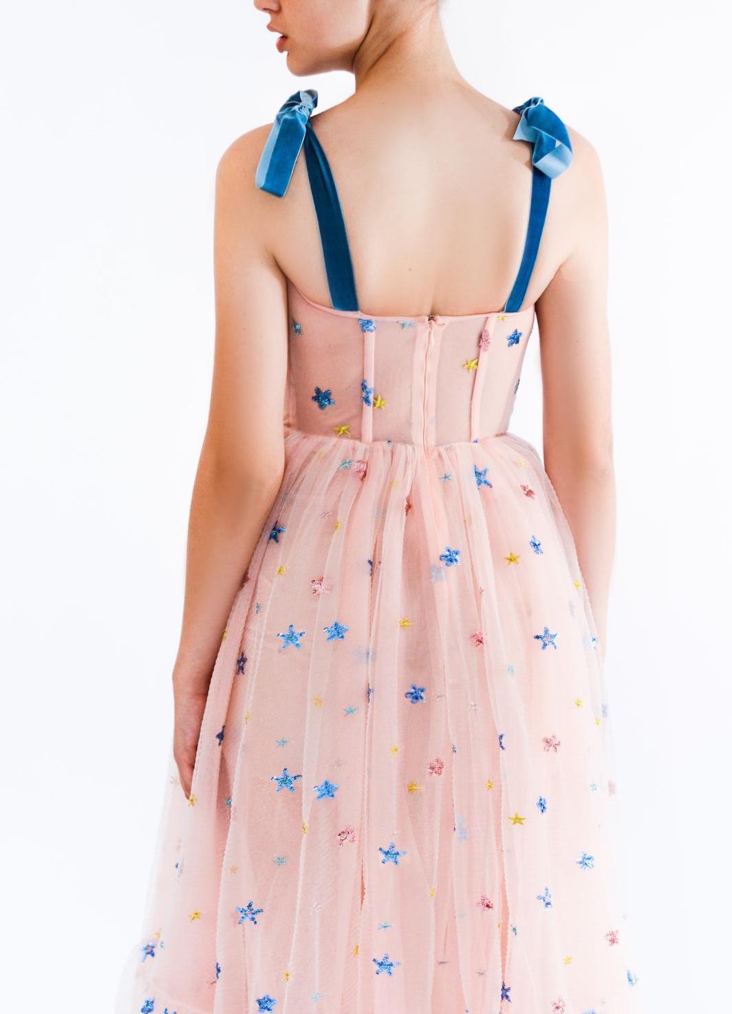 Pink Sky Midi Dress