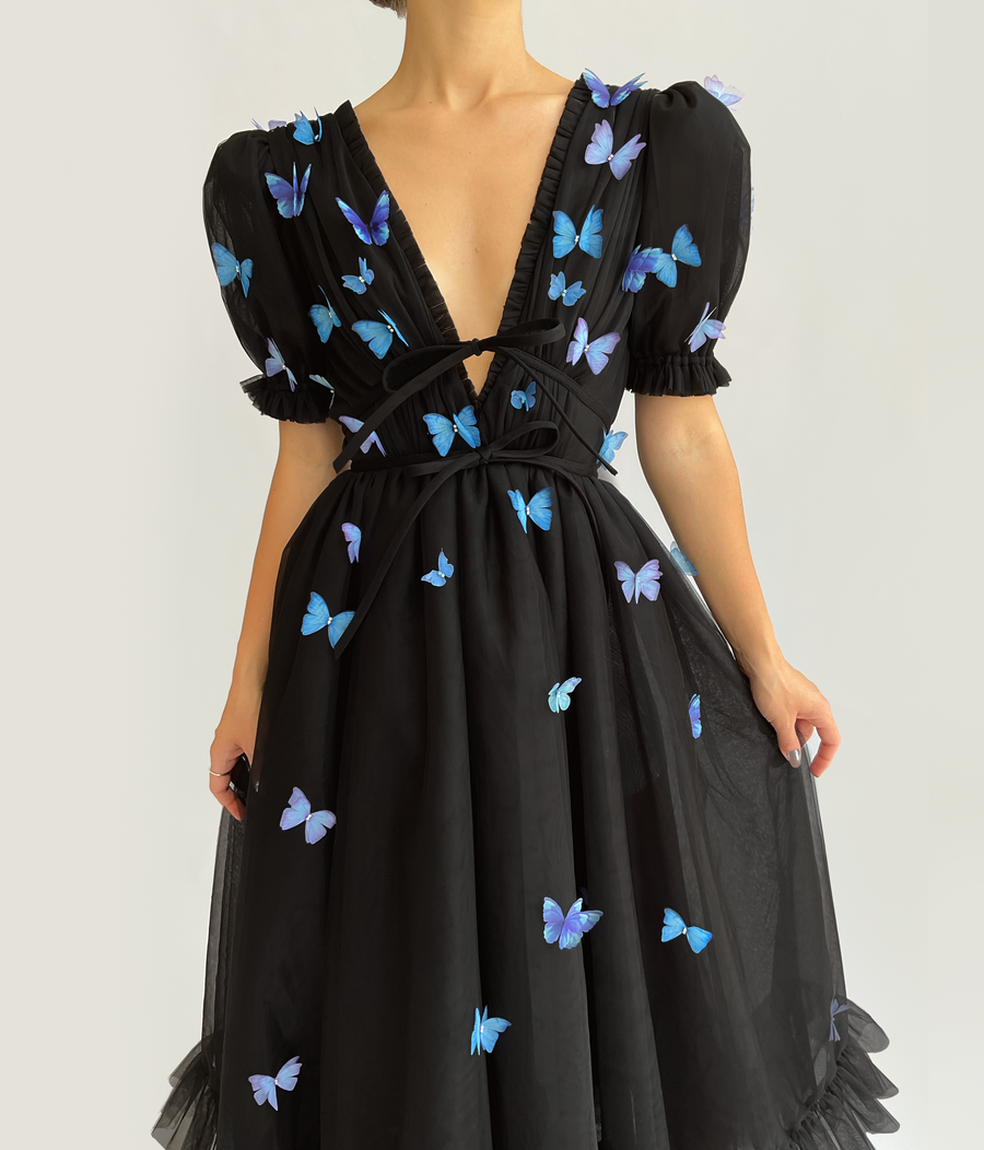 Black Butterfly Dress – Lirika Matoshi