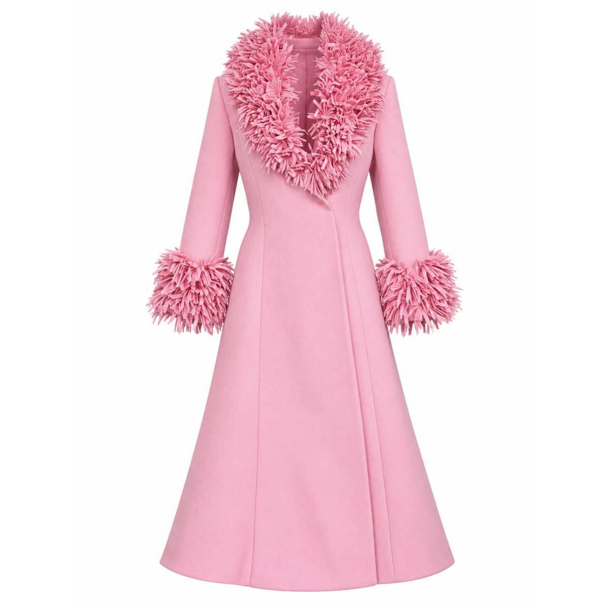 Pink Fringe Coat