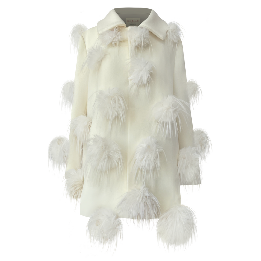 White Coat with fur 