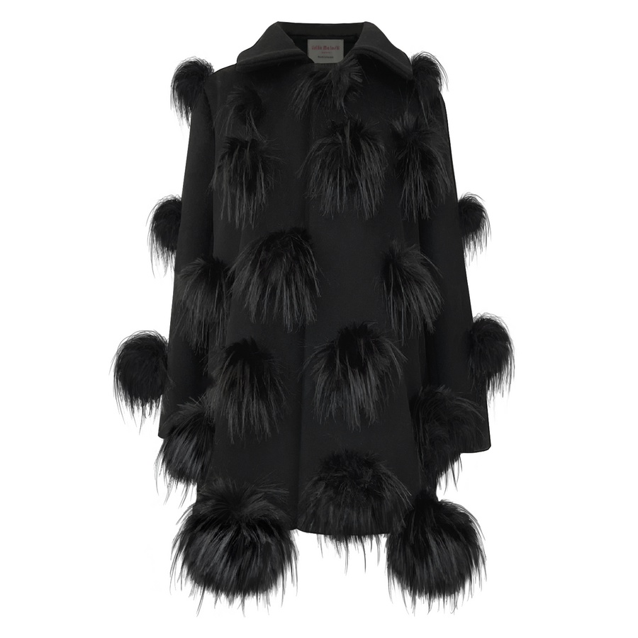 Black Coat with fur 