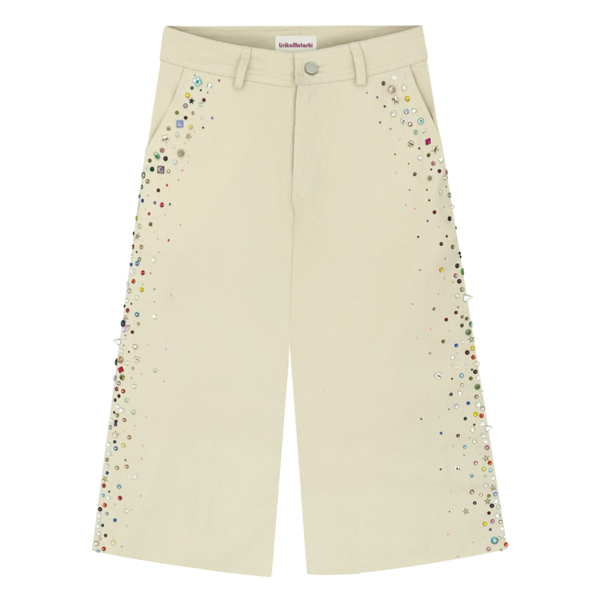 Cream Gemstone Shorts
