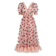 ワンピース [mused] Garden Strawberry Dress Strawberry Midi Dress – Lirika Matoshi