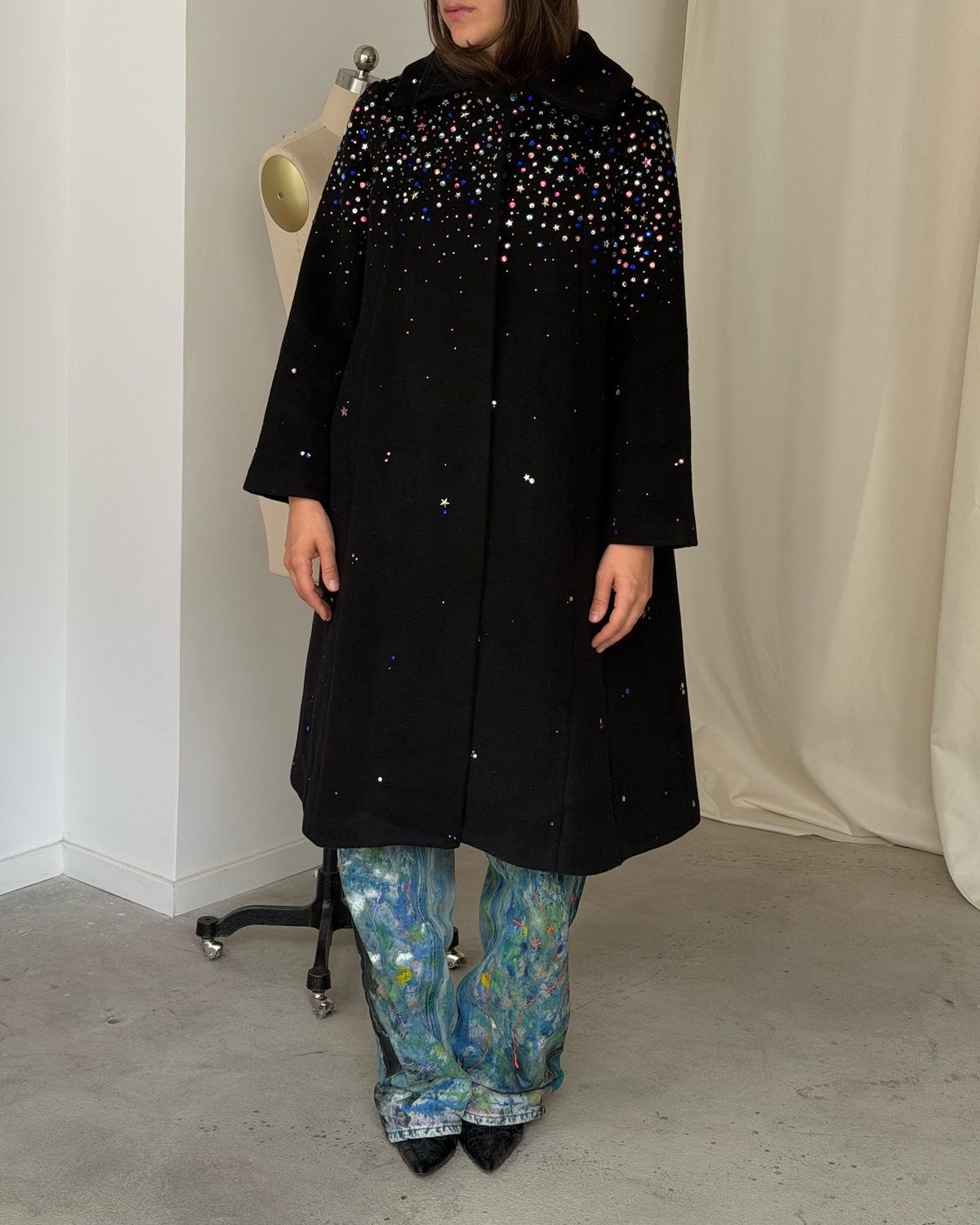 Gemstone Coat Black