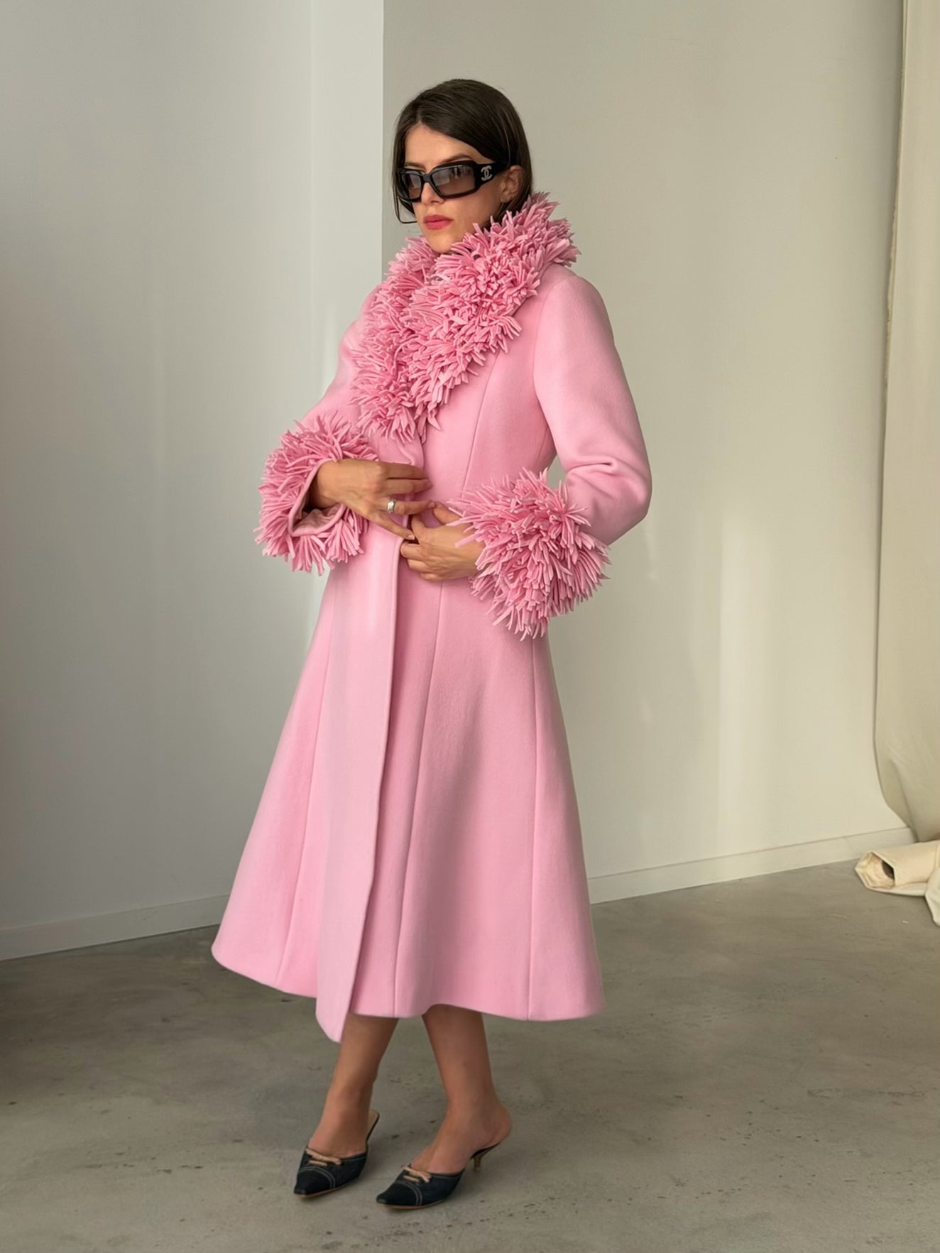 Pink Fringe Coat