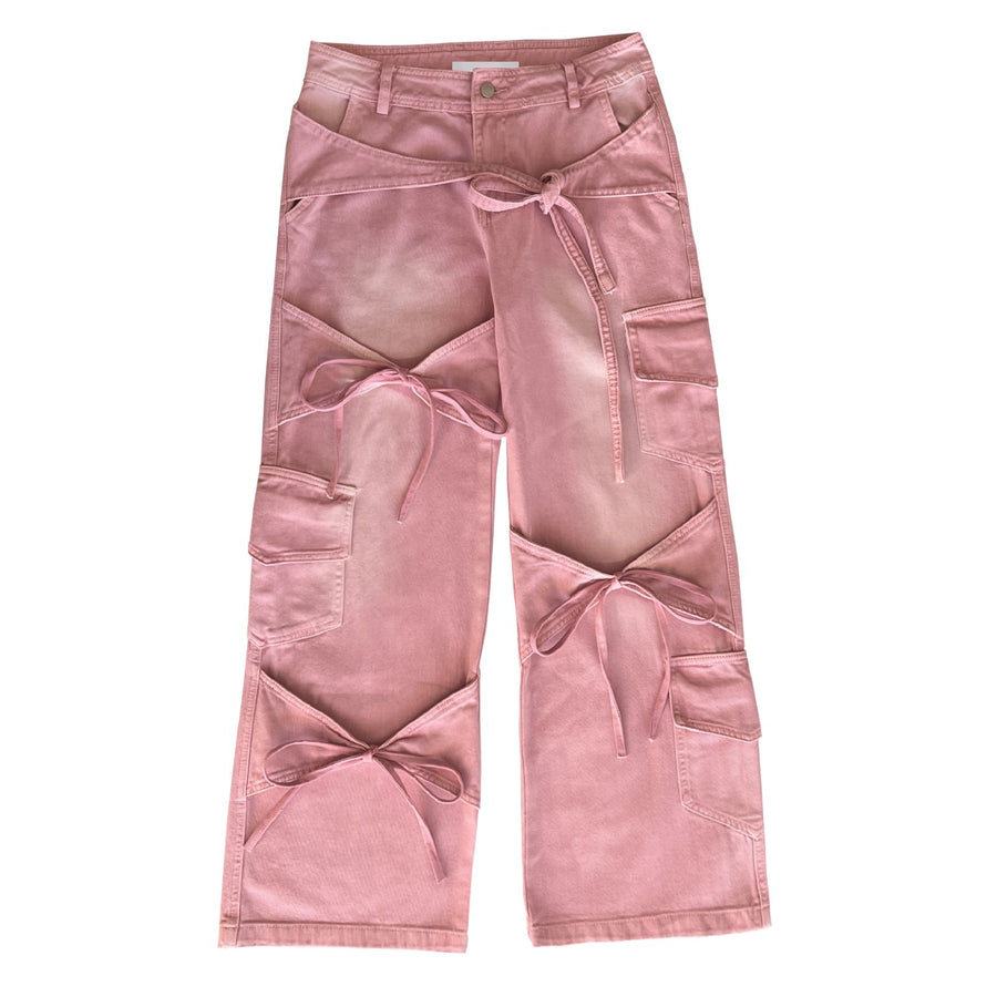 pink bow jeans