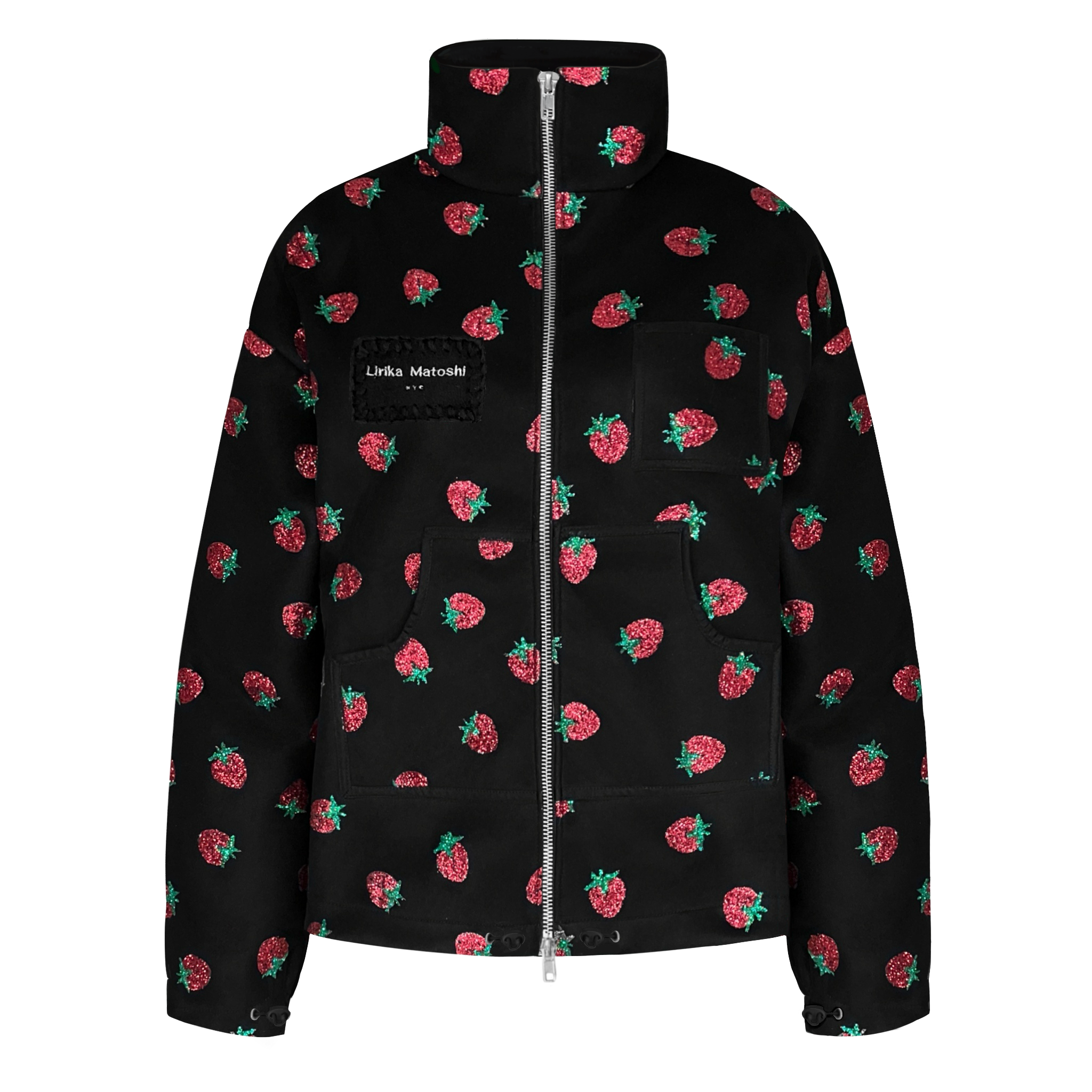 Black Strawberry Wool Jacket