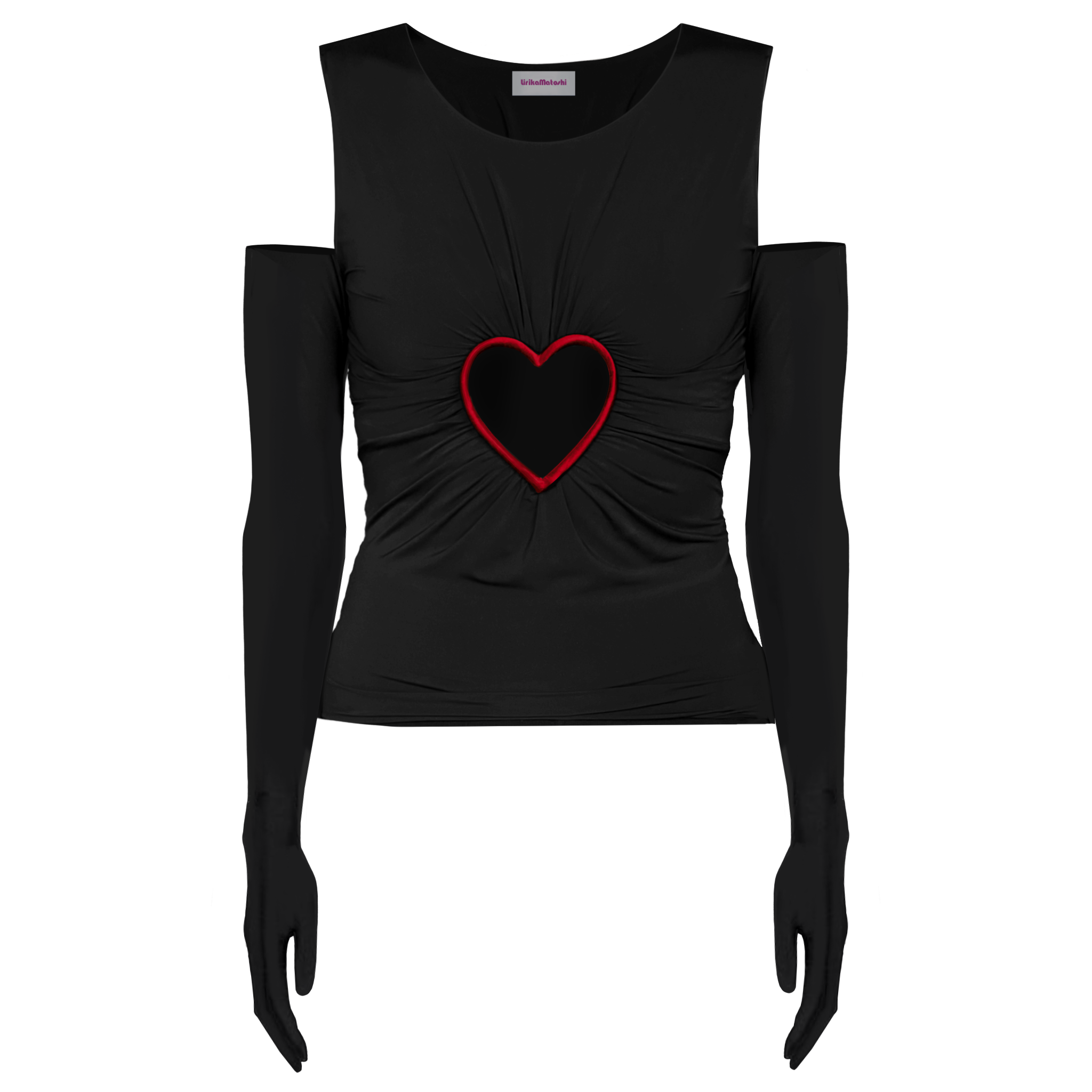 Spandex Cutout Top & Gloves