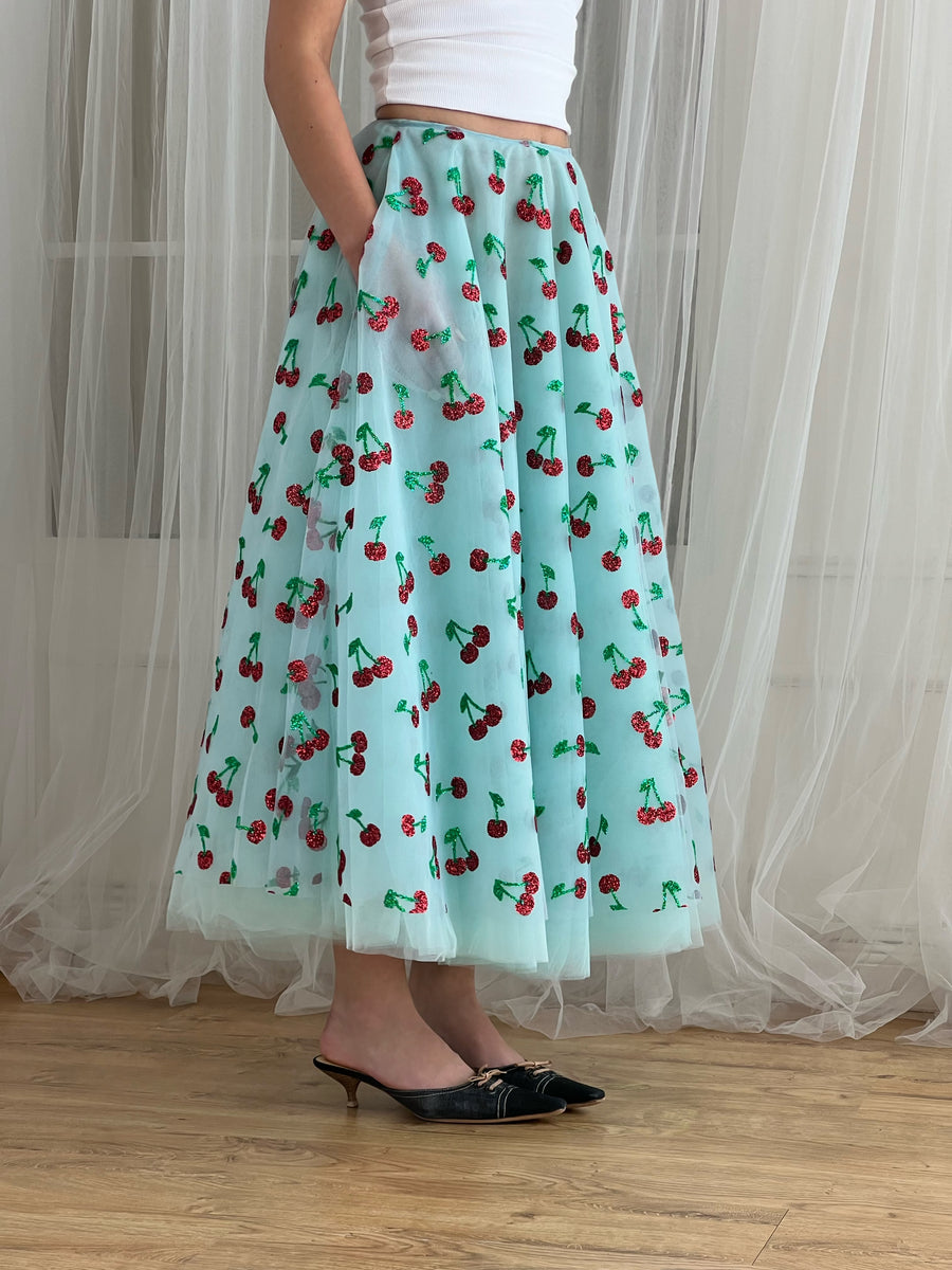 Cherry Midi Skirt