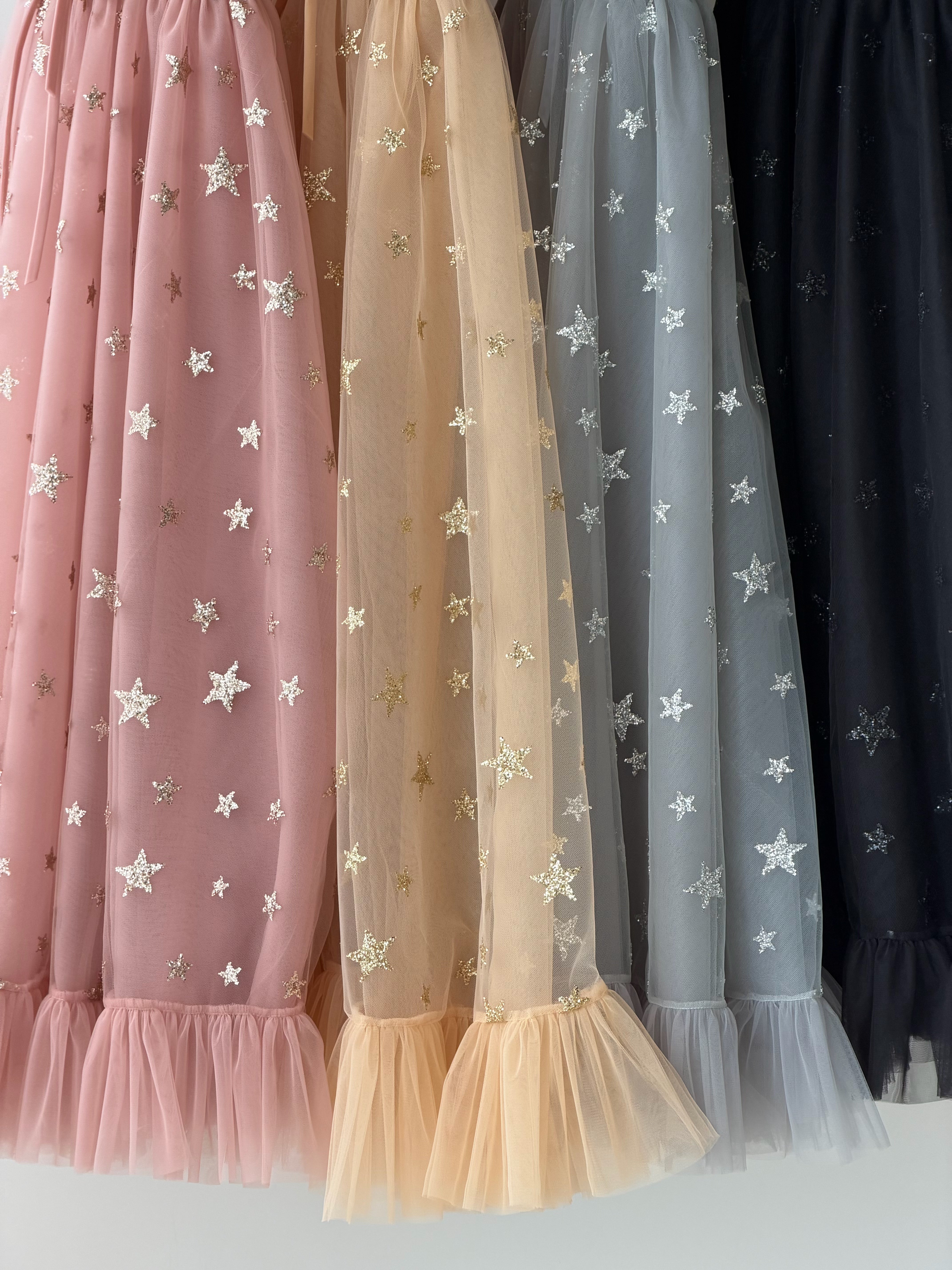 Black Starry Midi Dress