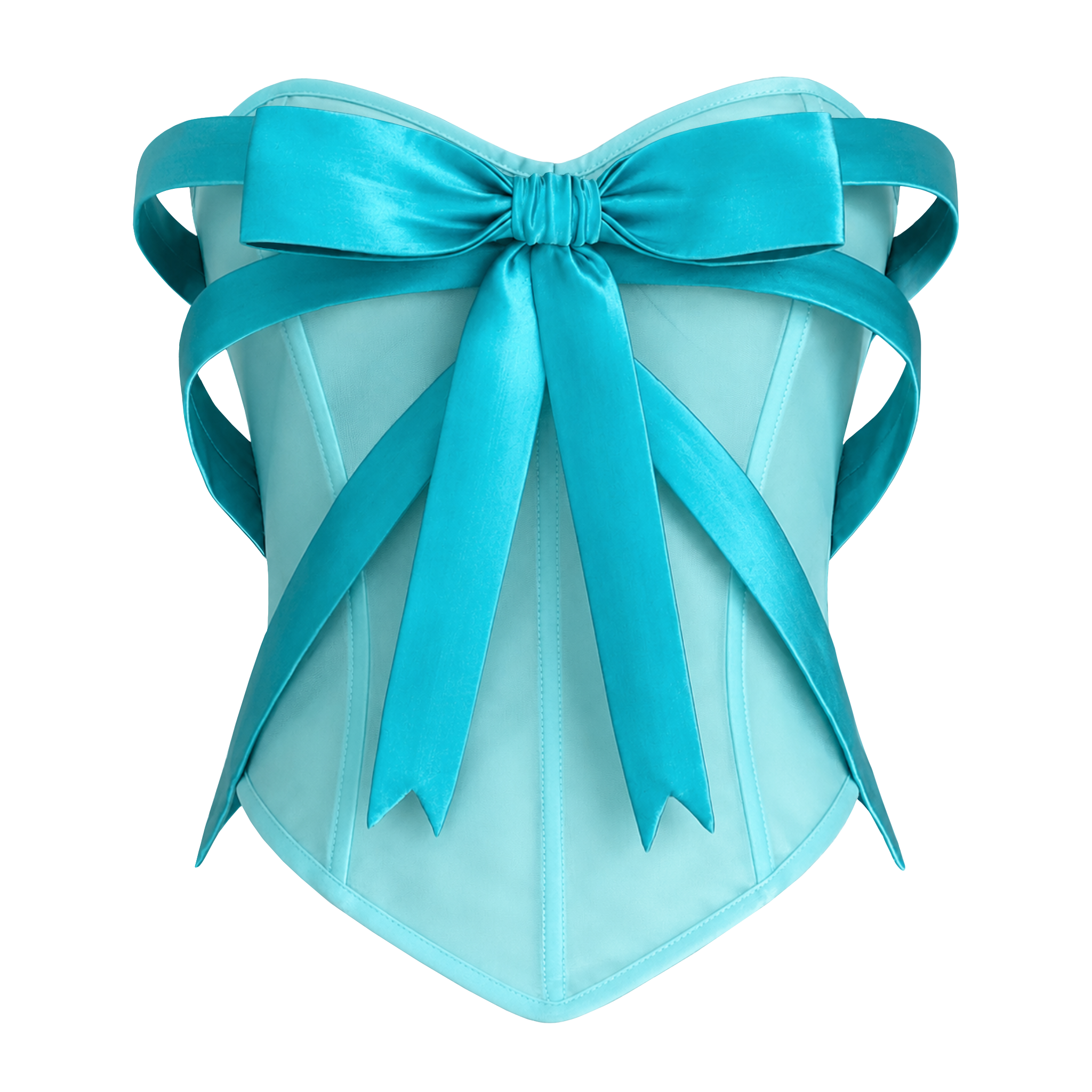 Aqua Blue Bow Corset