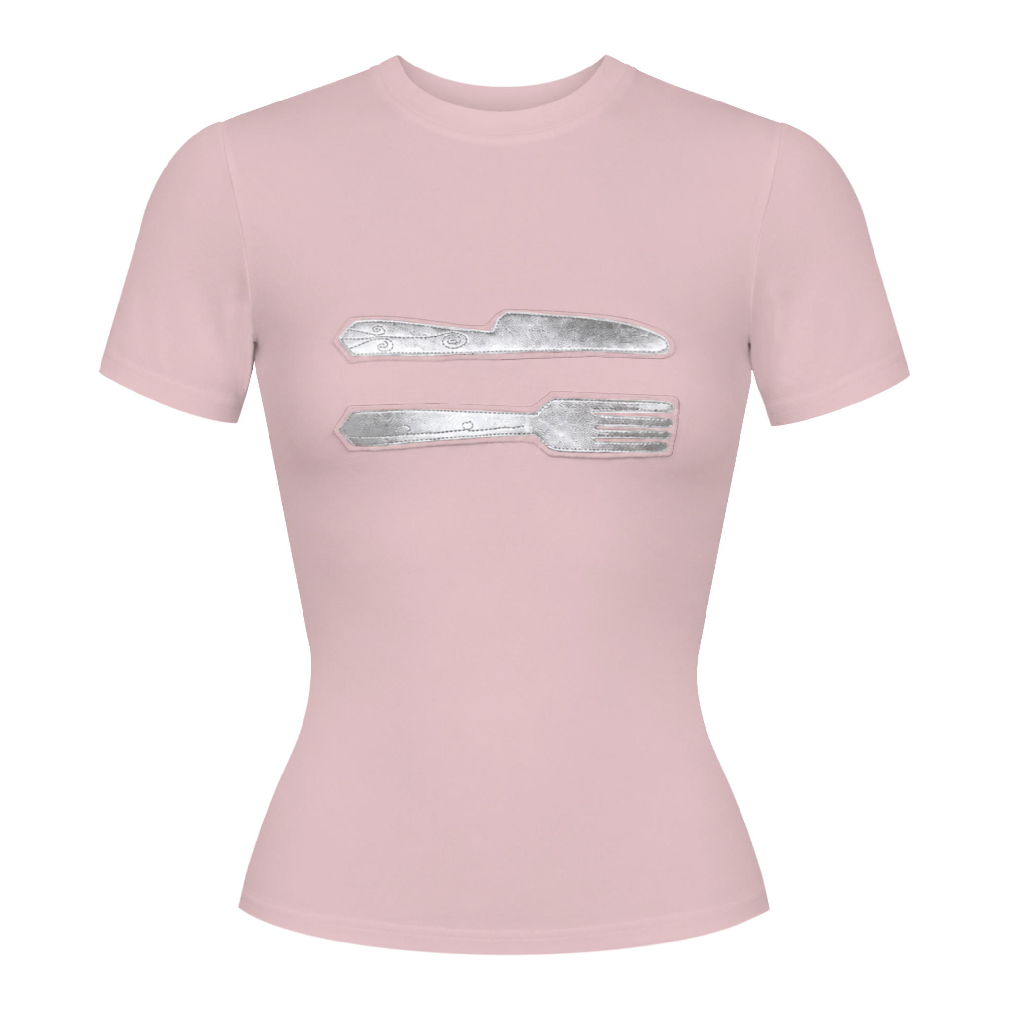 Pink Knife & Fork T-Shirt