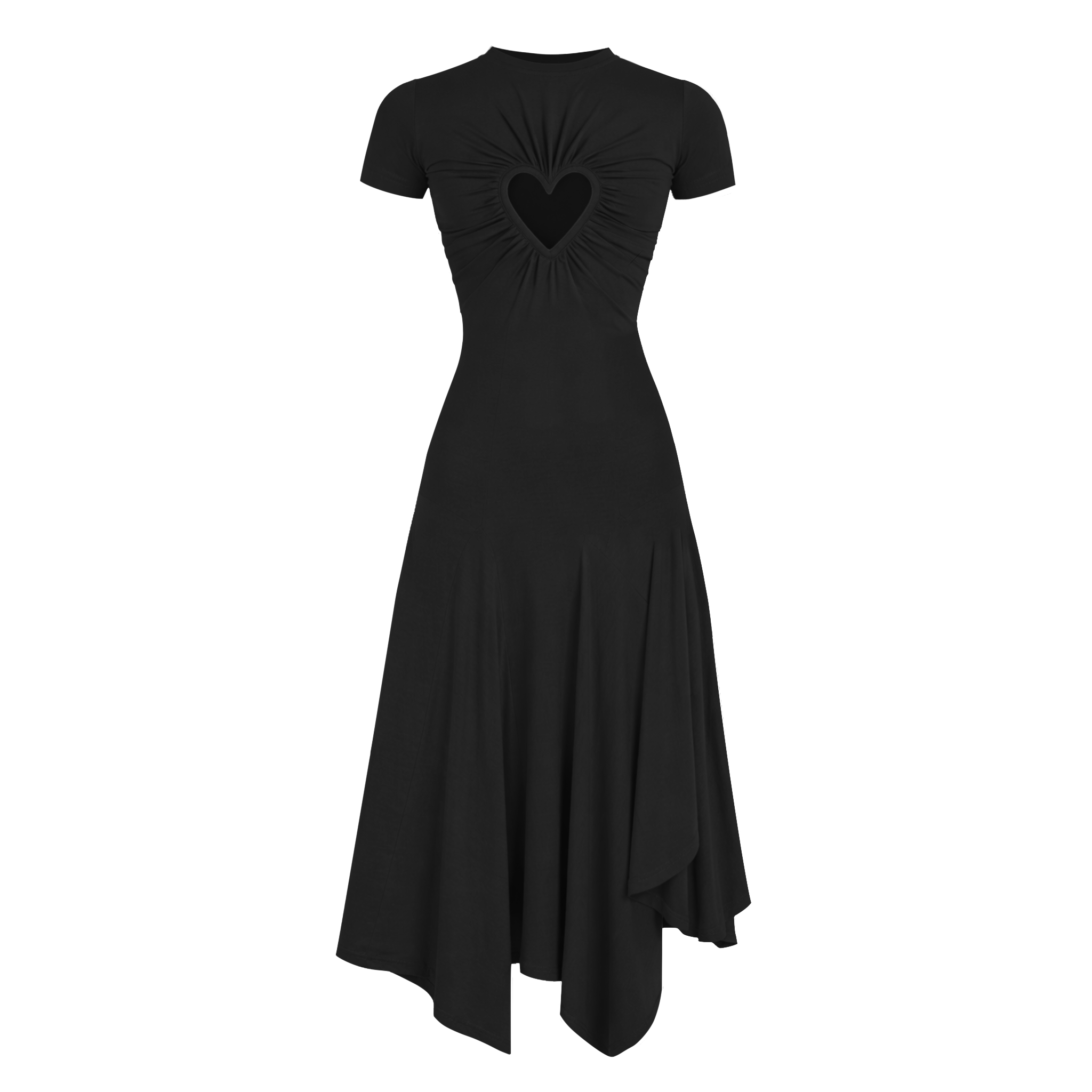 Black Heart Cutout Dress
