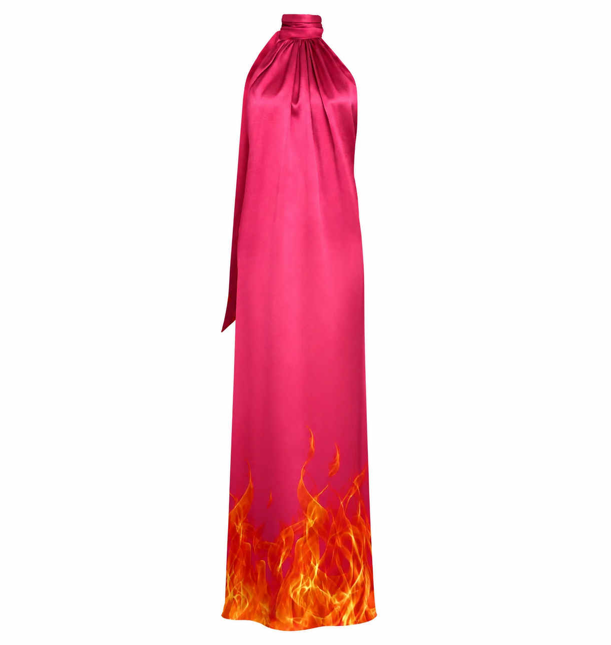 Pink Flames Maxi Dress