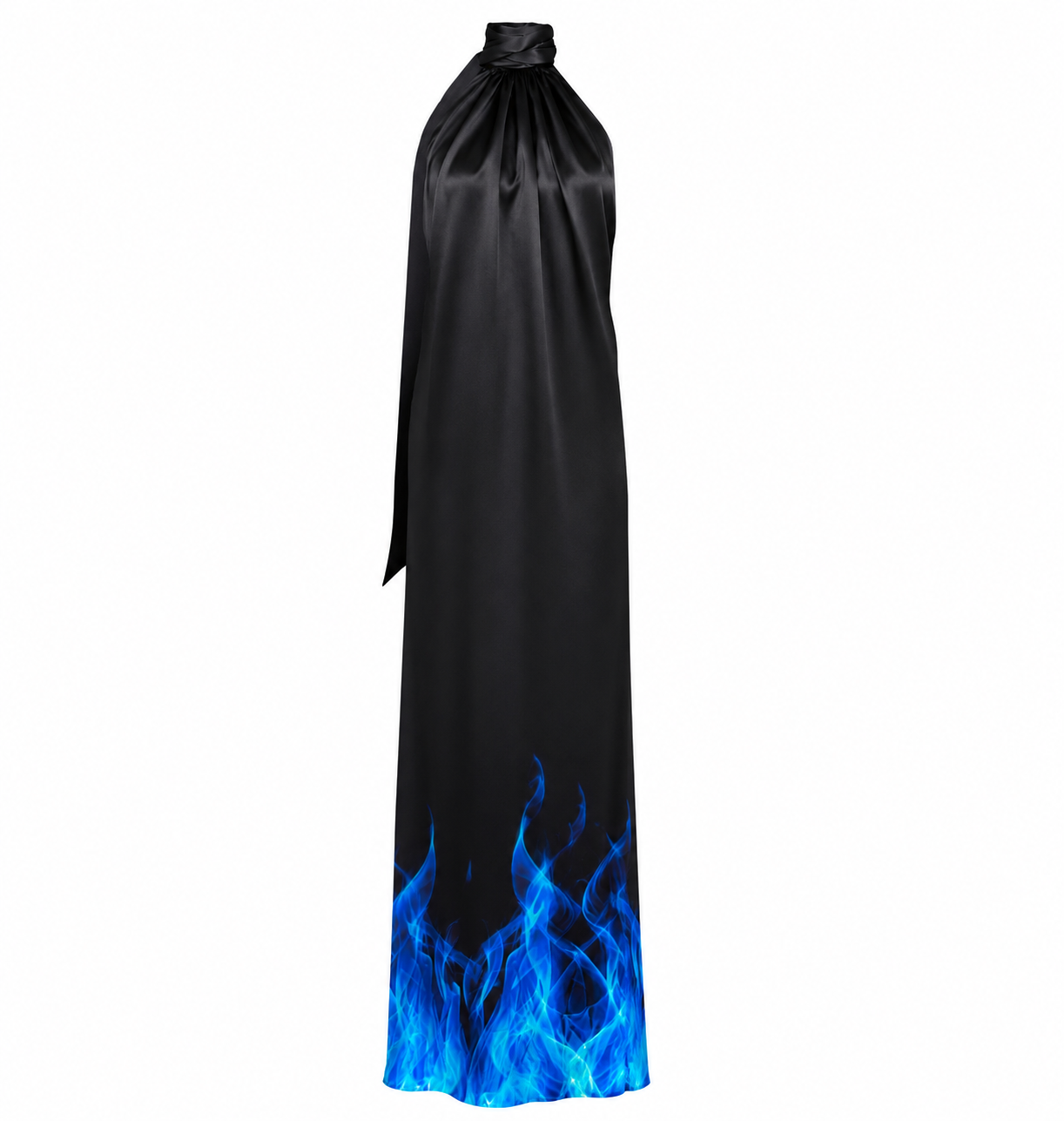 Blue Flames Maxi Dress