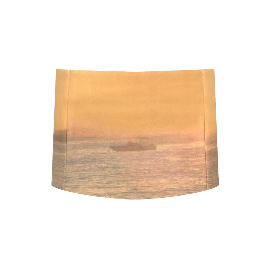 Skirt with printed sunset landscape 