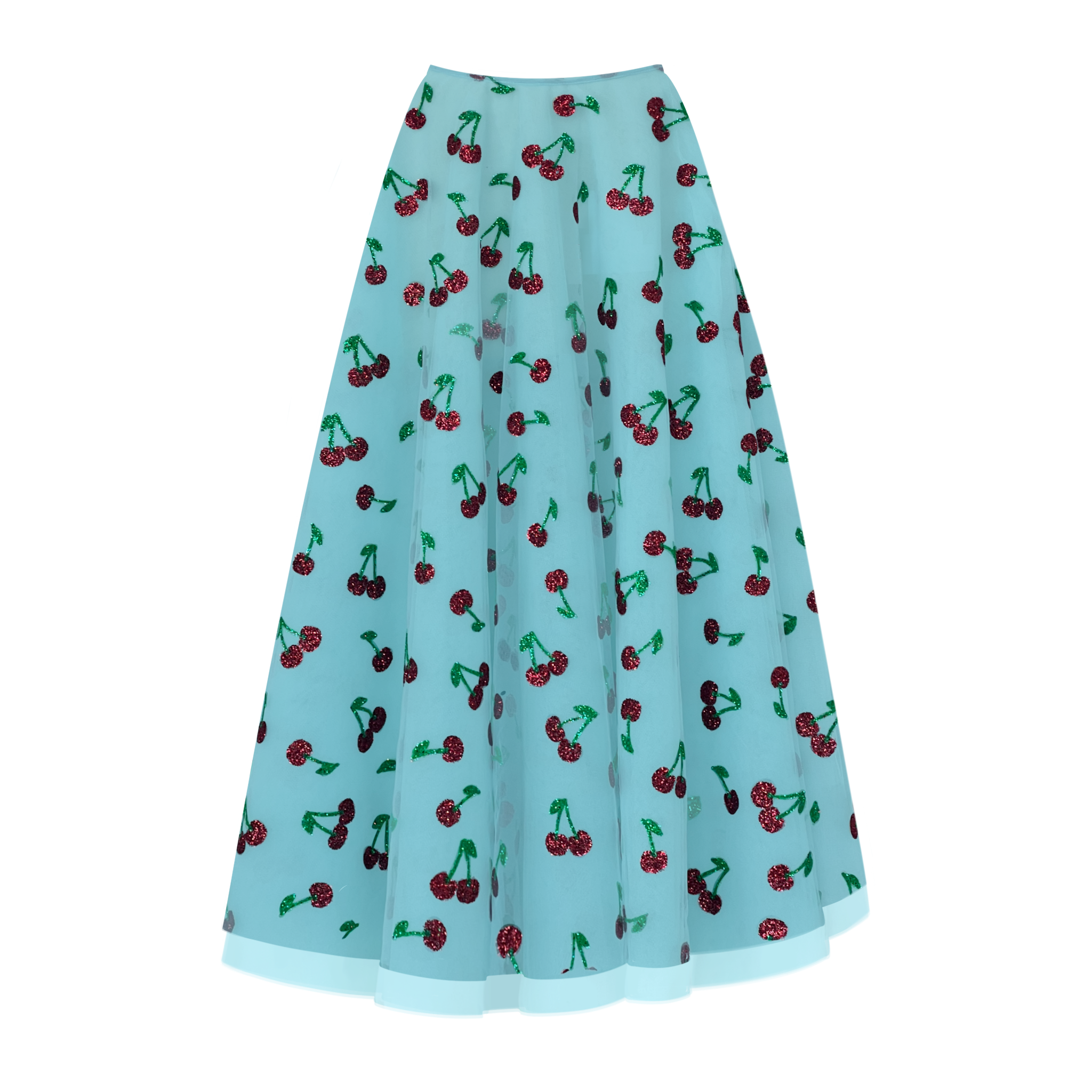 cherry tulle skirt