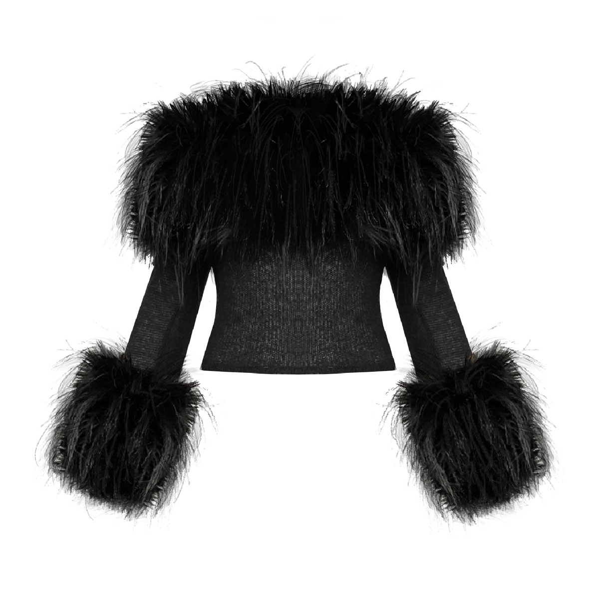Black Fur Top Black Fur Top