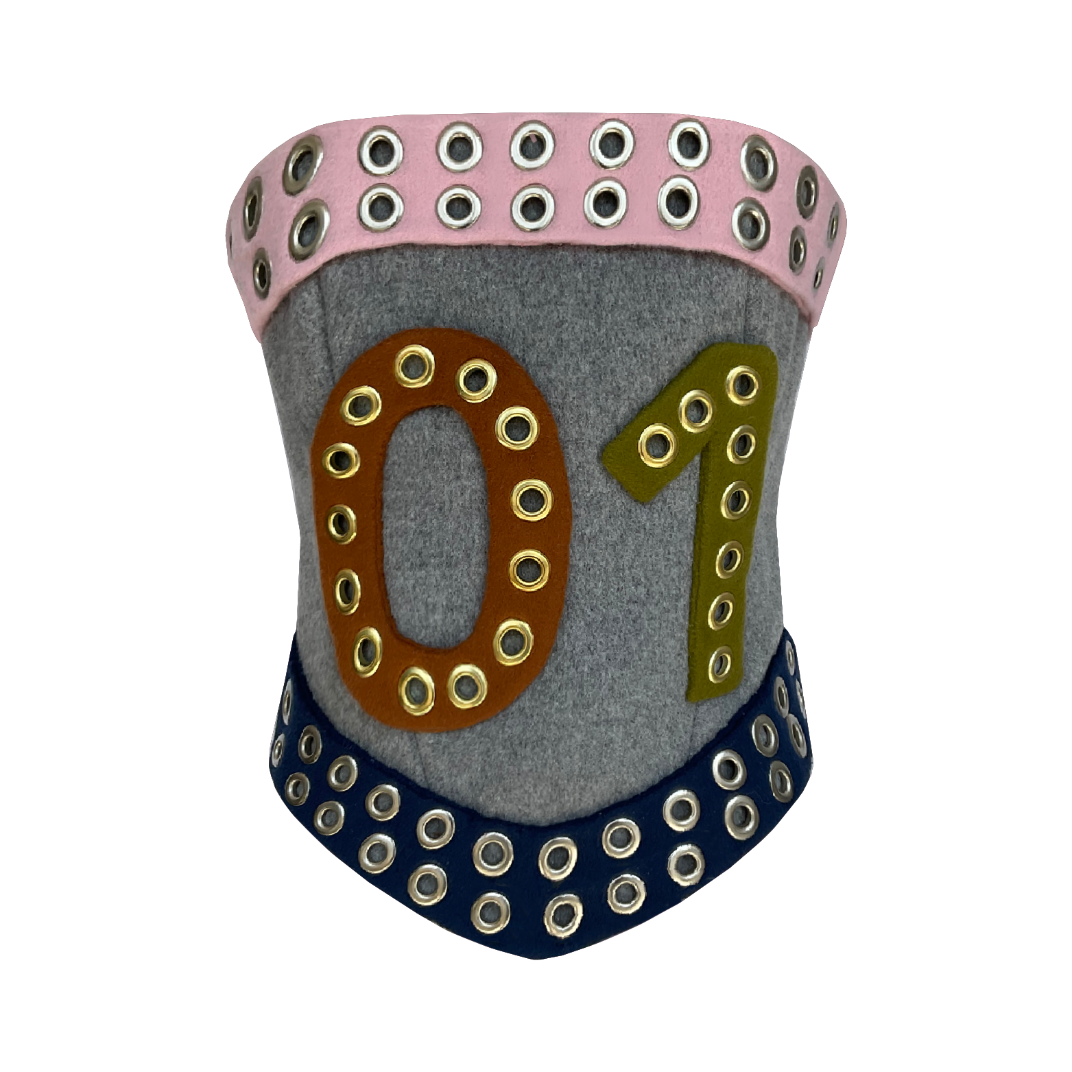 Colorful corset with numbers