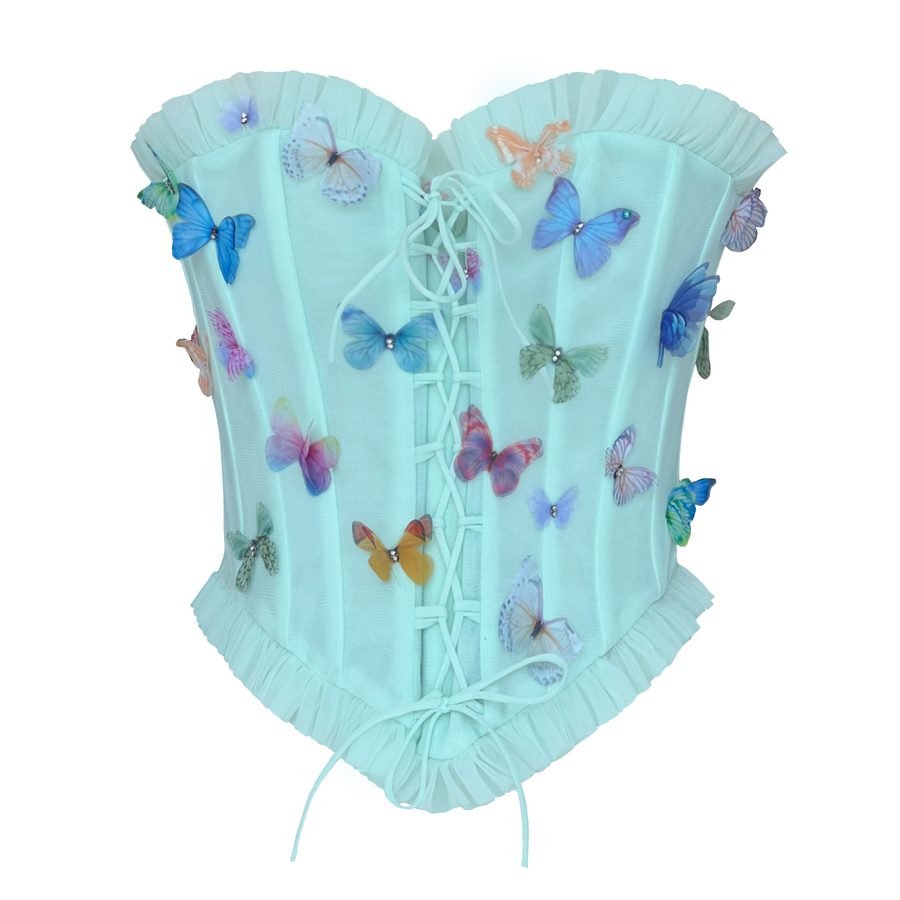 Pink Butterfly Corset