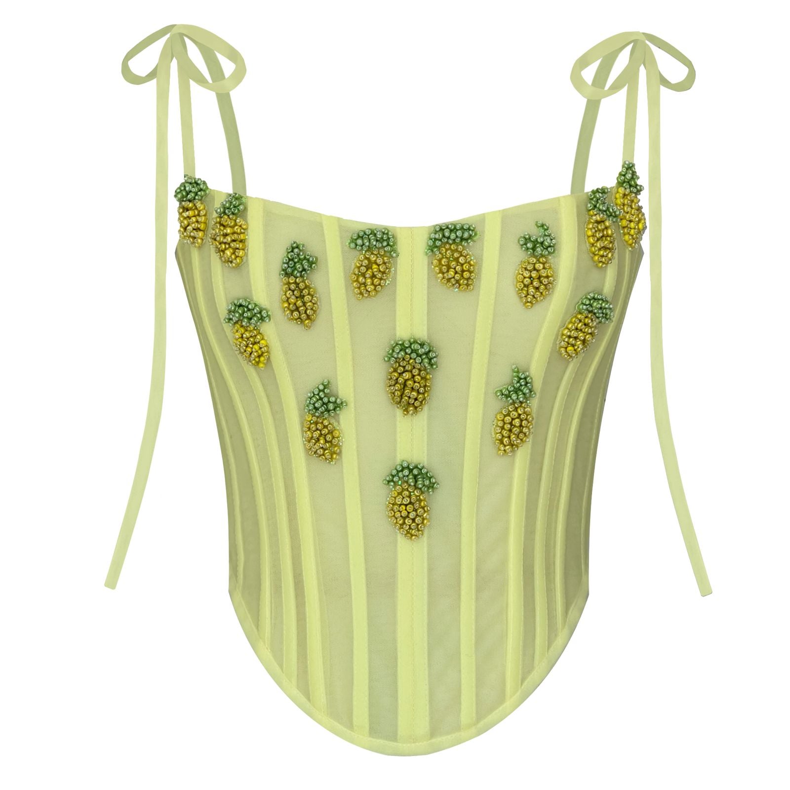Yellow corset with lemons