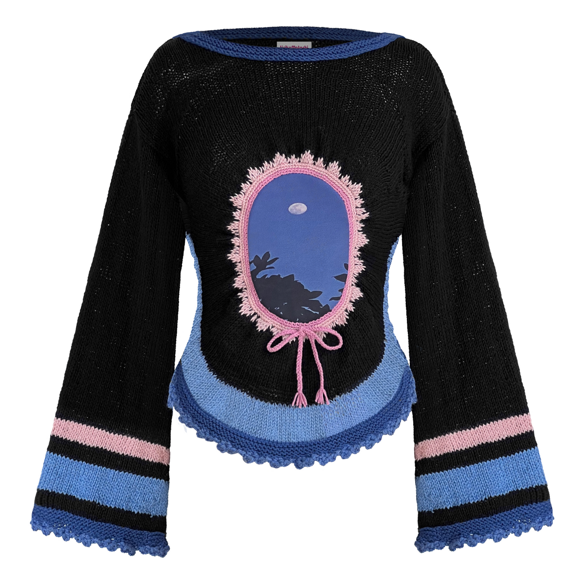 トップス theredthread script knit tops THEREDTHREAD / ザレッドスレッド】script knit tops