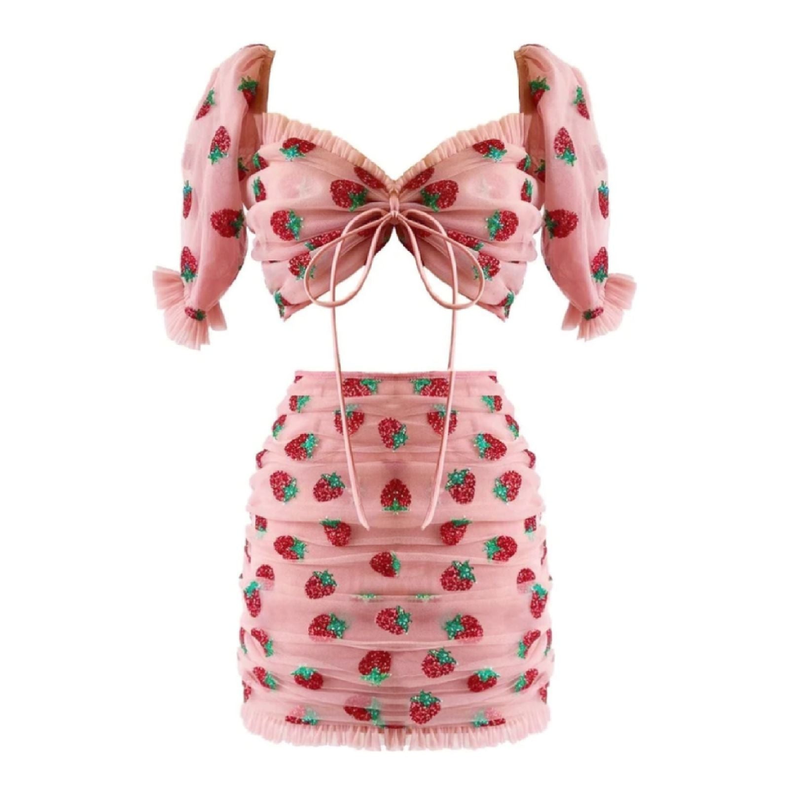 Strawberry Top and Skirt