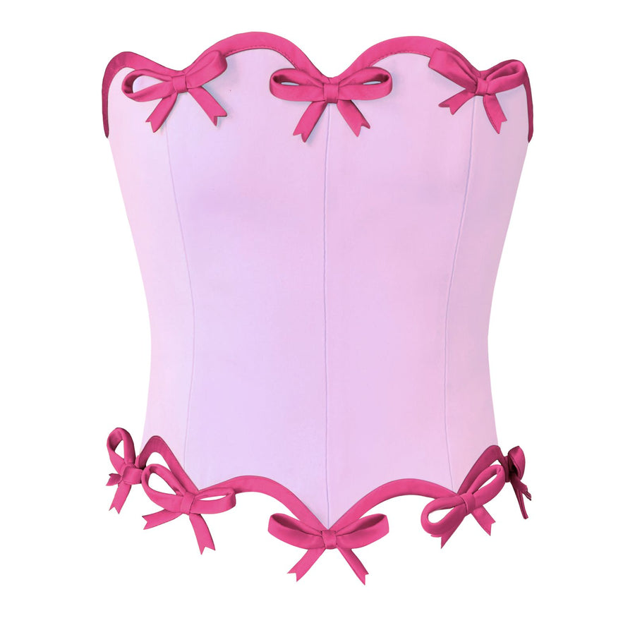 pink bow corset