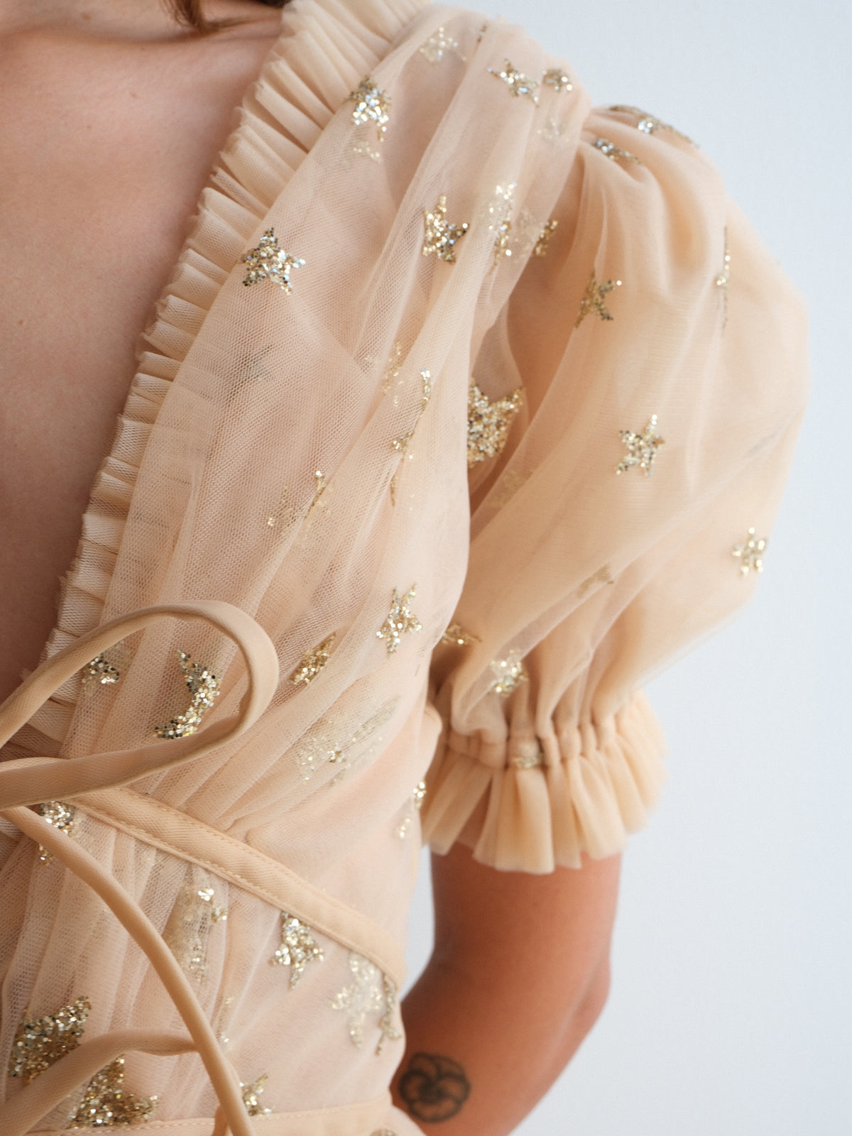 Gold Starry Midi Dress