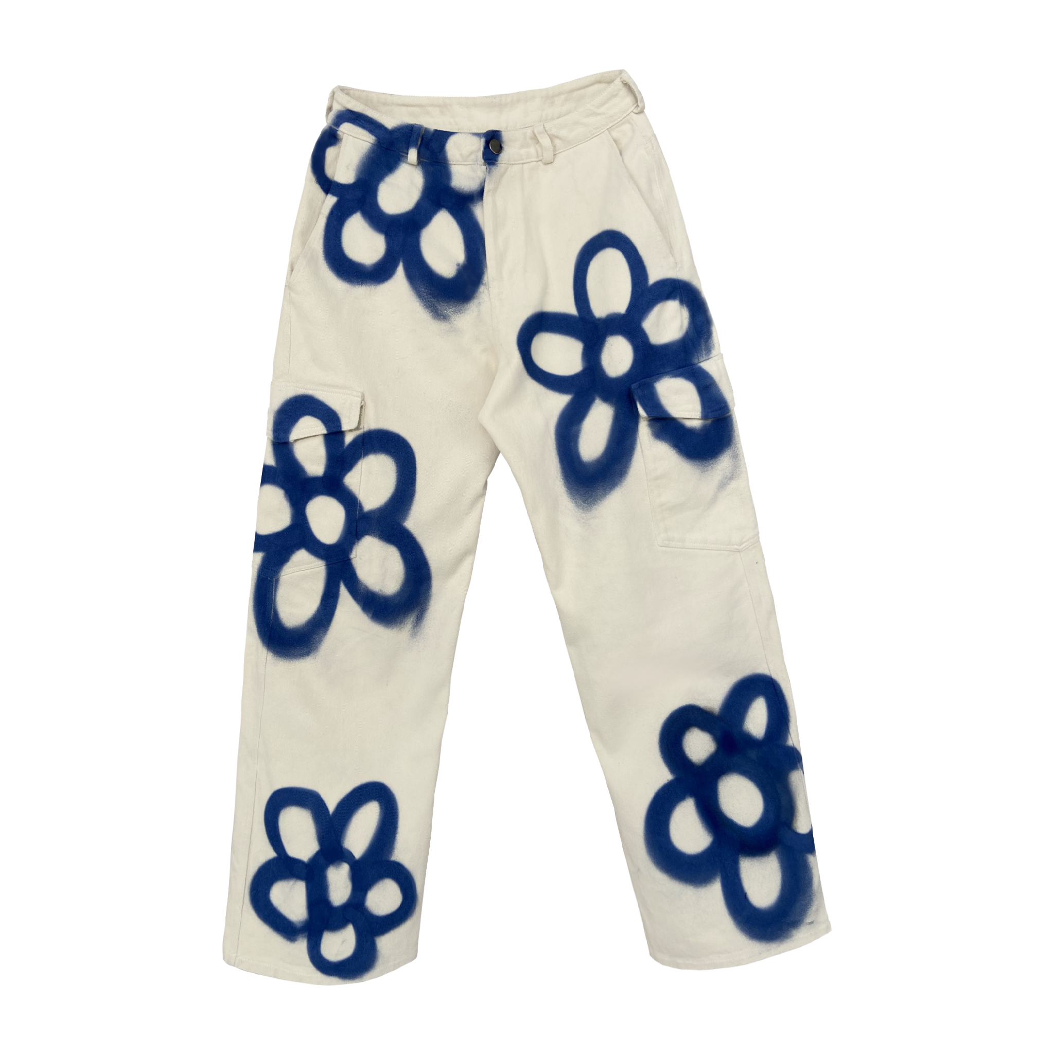 Floral Denim Pants